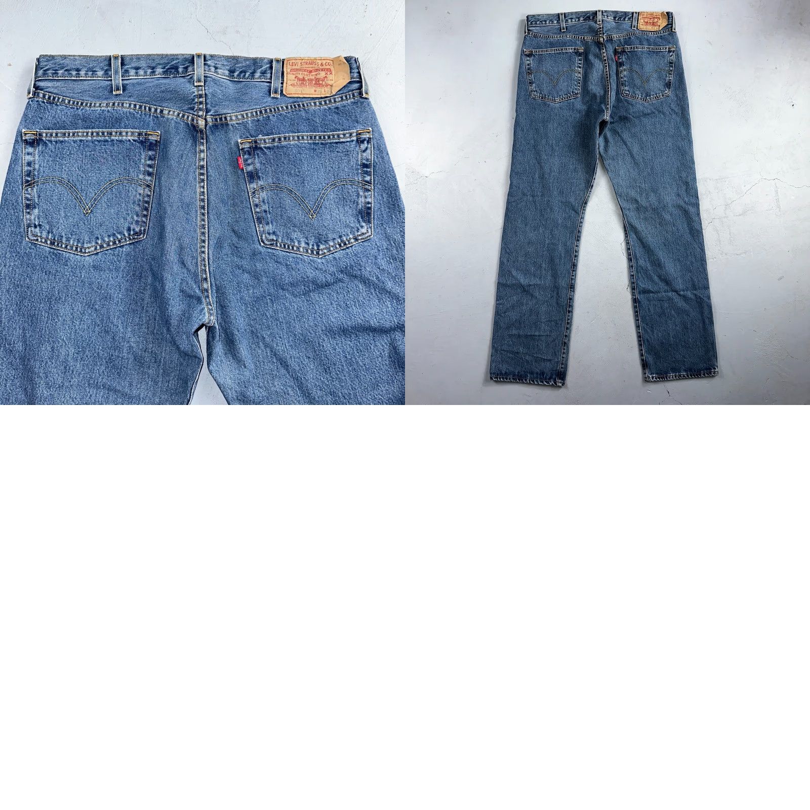 Levi's VINTAGE Levi's 501 Jeans 501 Straight Leg Blue Denim 38x34 Regular Men 90s Size US 38 / EU 54 - 10 Thumbnail