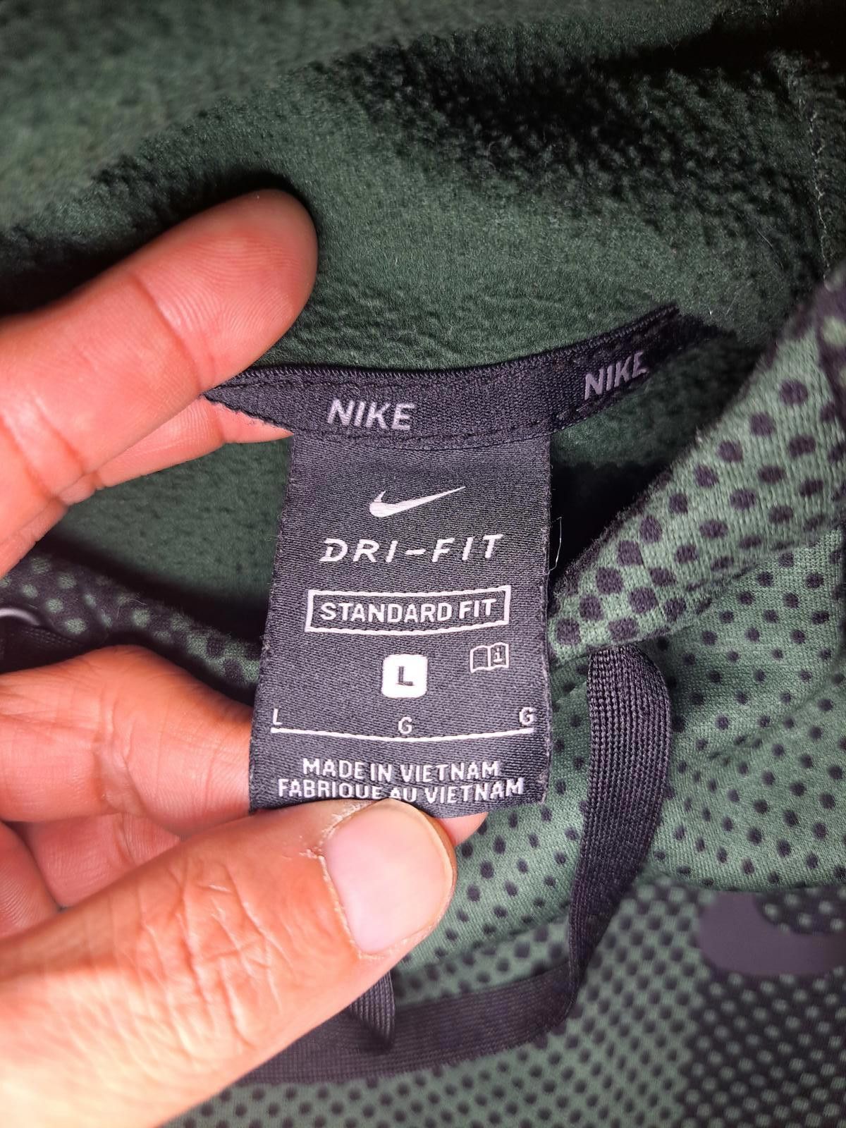 Nike Nike Dri Fit Hoodie Sweater Mens Large Green Size US L / EU 52-54 / 3 - 2 Thumbnail