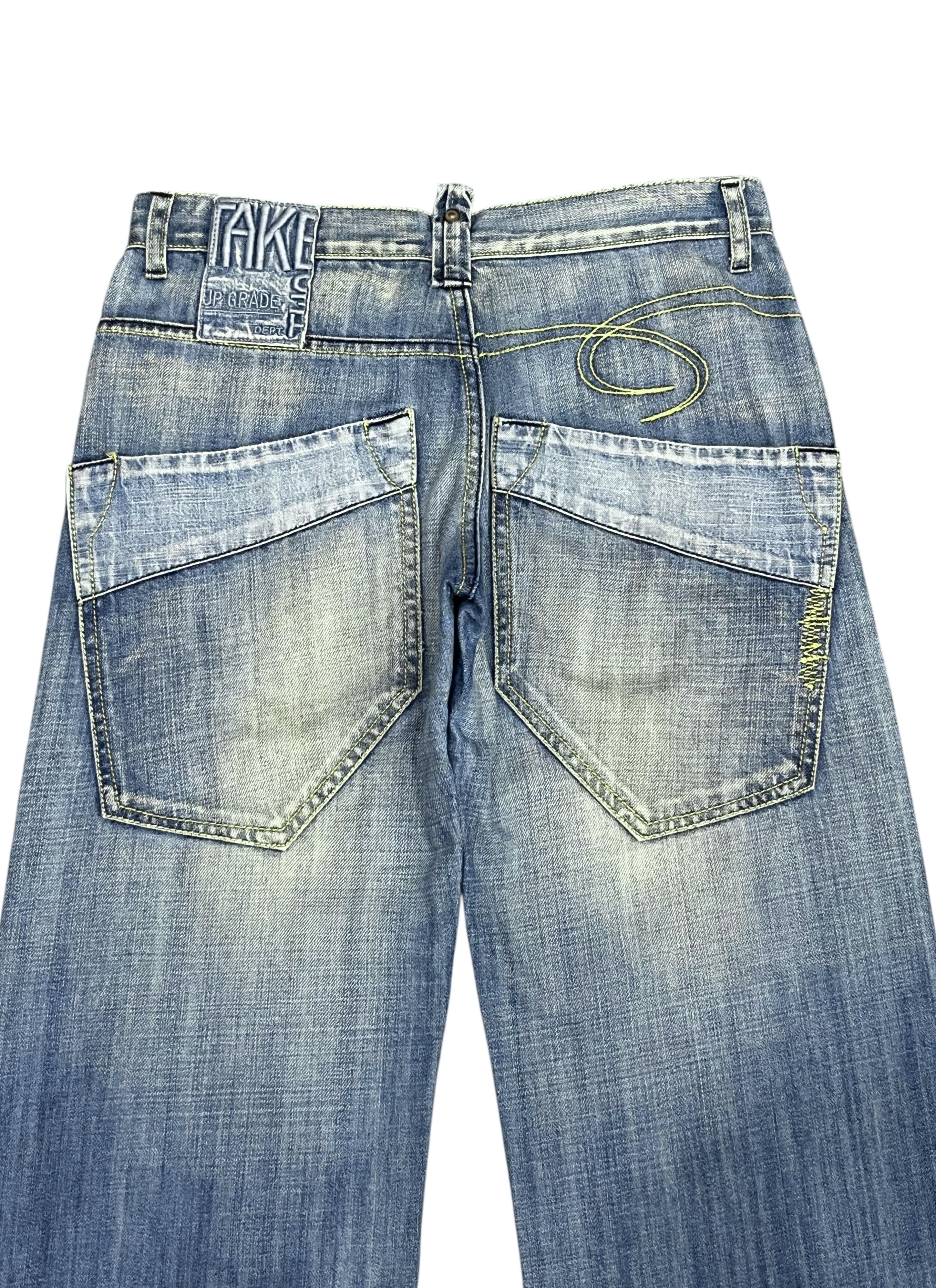 Italia Independent Vintage TAKE TWO Made in Italy Super Wide Leg Jeans - W28" Size 28" / US 6 / IT 42 - 5 Thumbnail