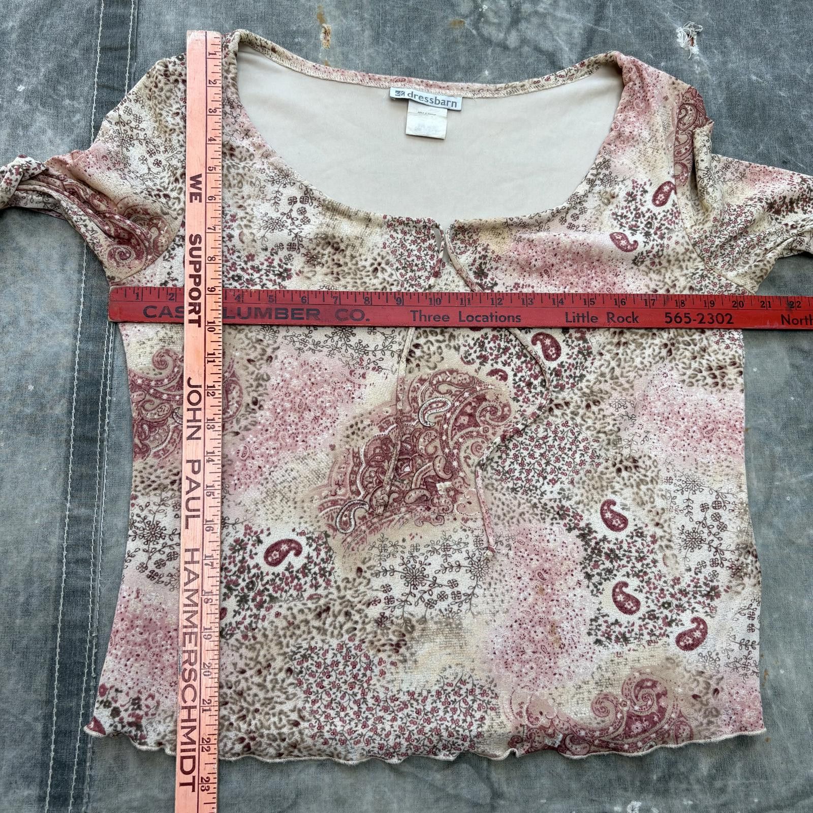 Vintage Vintage 90s Y2K Paisley Floral Flared Sleeves Lined Blouse Size XL / US 12-14 / IT 48-50 - 4 Thumbnail