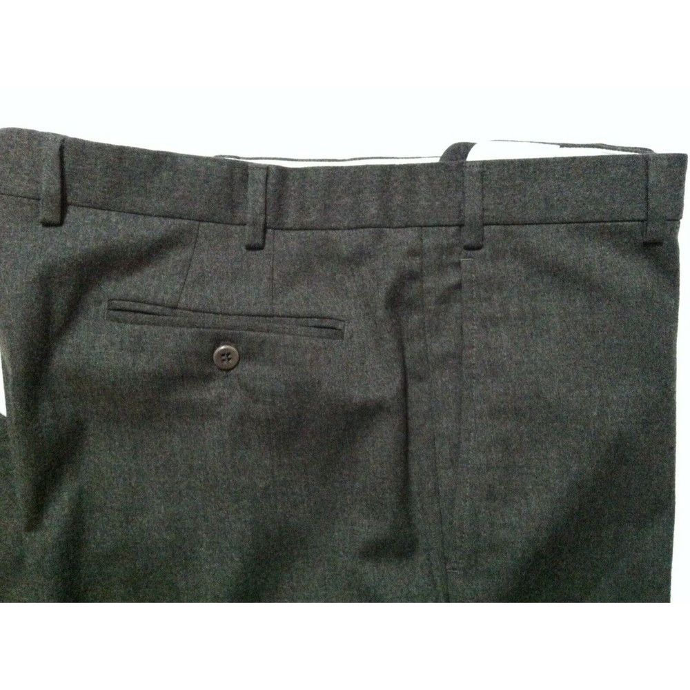 Zanella ZANELLA MENS GRAY 99%WOOL DRESS PANTS SIZE:38/30 Size 38R - 3 Thumbnail