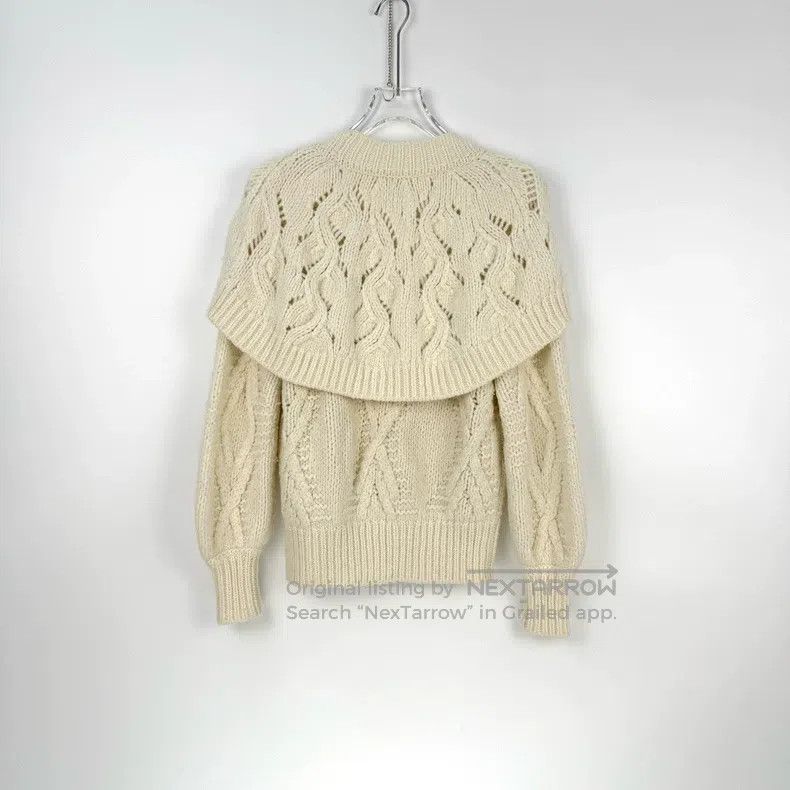 Chanel Chanel Milky white half wool hollow pattern sweater Size XXS / US 00 / IT 34 - 4 Thumbnail