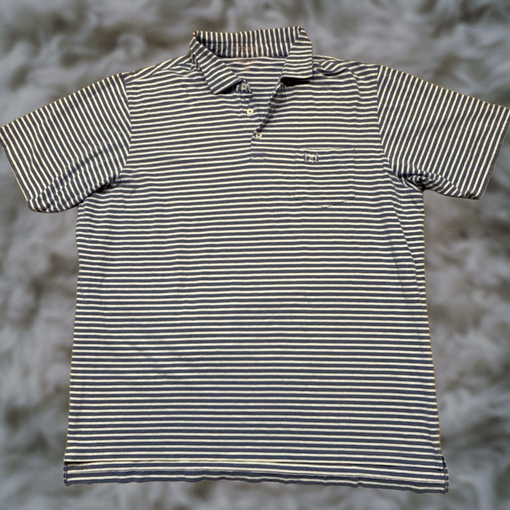 Vintage Draddy Polo Shirt Mens XL Blue White Stripe NGLA Golf Club Top 100 Shirt Polo Golf Men XL Blue Stripe Size US XL / EU 56 / 4 - 1 Thumbnail