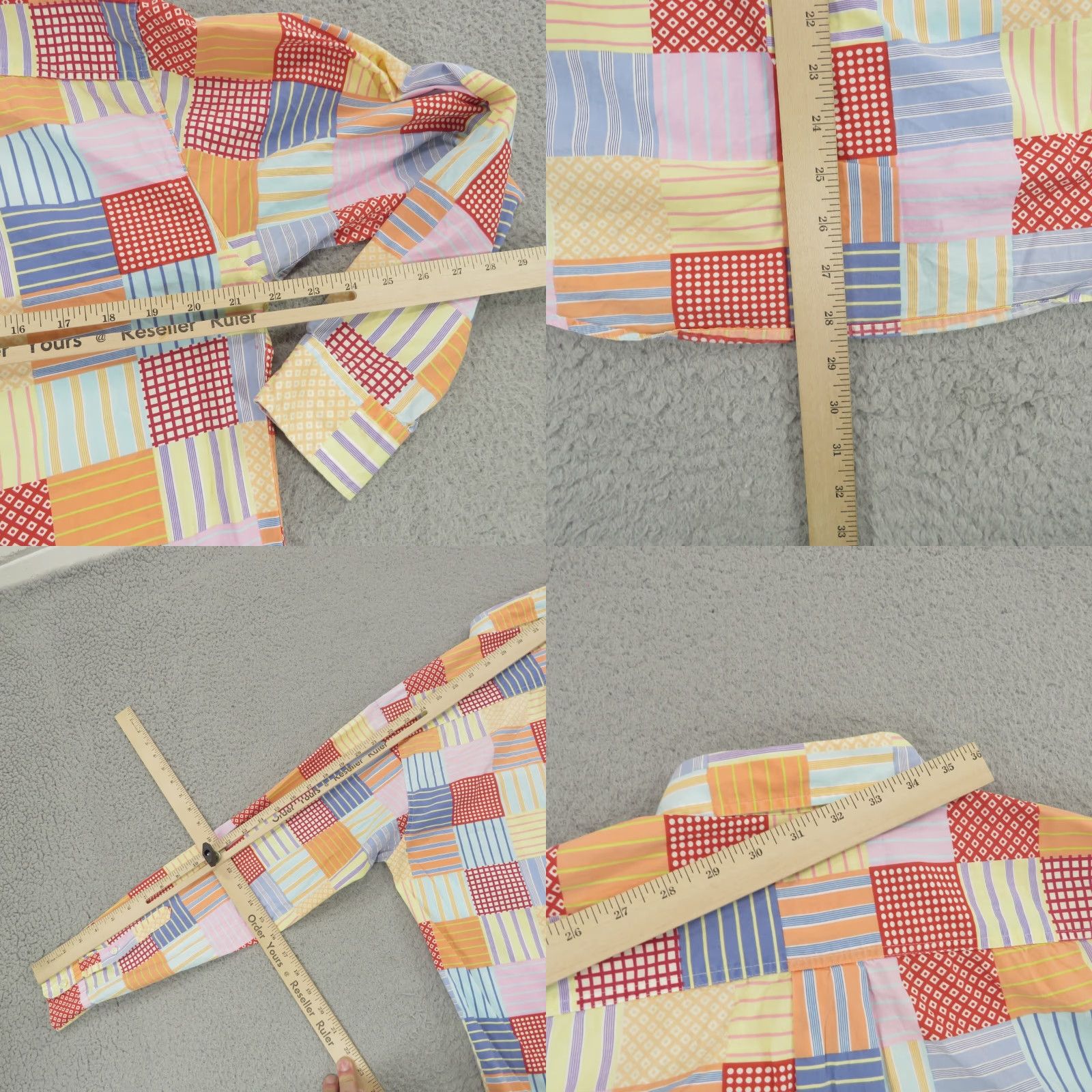 J.Crew VINTAGE J.CREW Shirt Mens Small Oarsman Patchwork Plaid Geometric Preppy Button 90s Size US S / EU 44-46 / 1 - 8 Thumbnail
