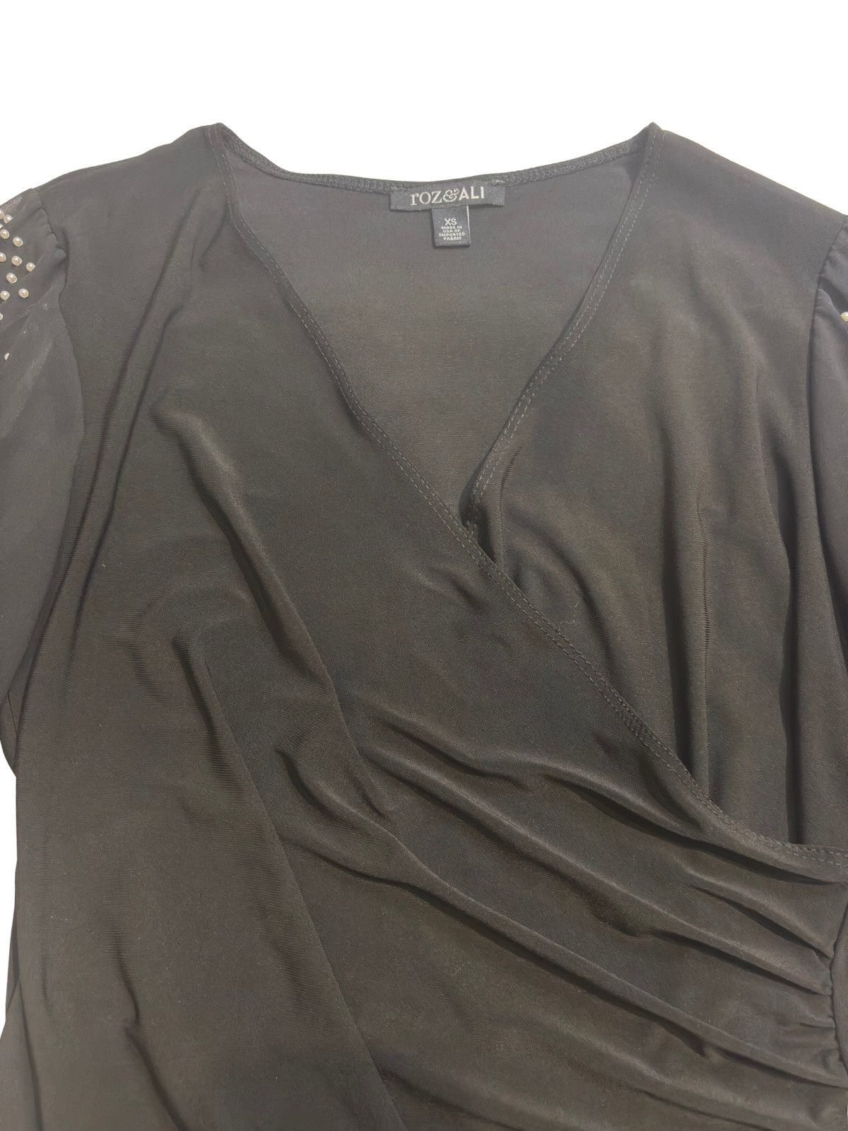 Other Black Top with beads details.wt1342 Size XS / US 0-2 / IT 36-38 - 7 Thumbnail