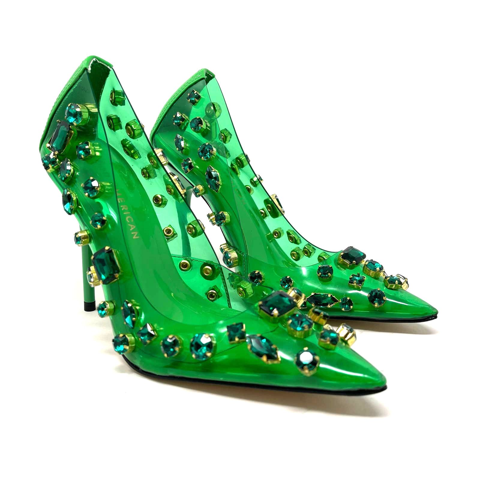 Good American Good American Diamonds Are Forever Heels 6.5 Green GSH008-X Size US 6.5 / IT 36.5 - 6 Thumbnail