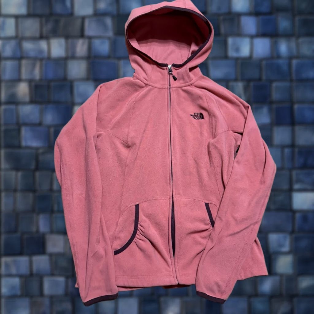 The North Face The North Face Crescent Hooded Fleece Sweater Full Zip Jacket Womens M Salmon Pink Size M / US 6-8 / IT 42-44 - 1 Thumbnail