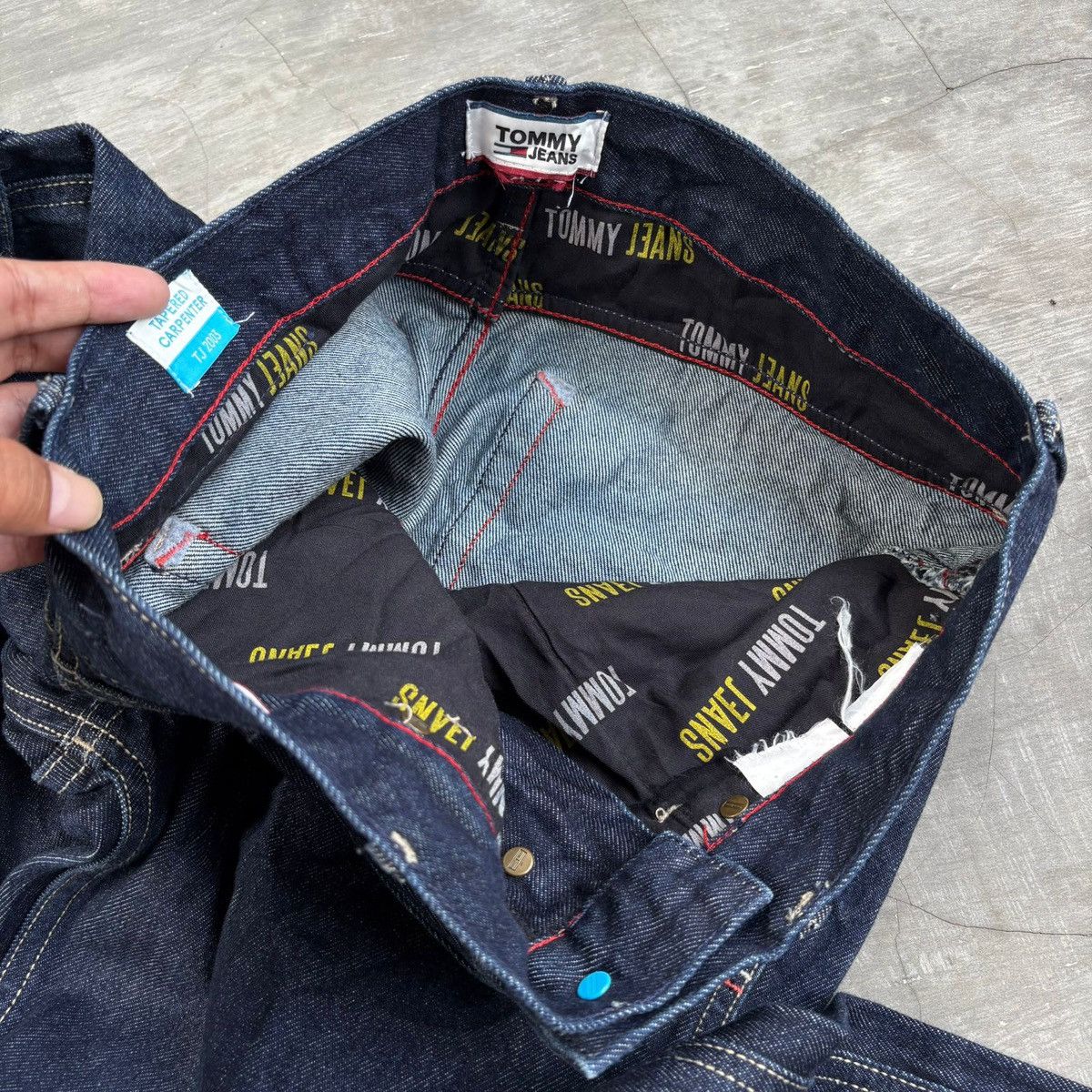Tommy Hilfiger Tommy Hilfiger Carpenter Tappered Indigo Denim Size US 31 - 5 Thumbnail