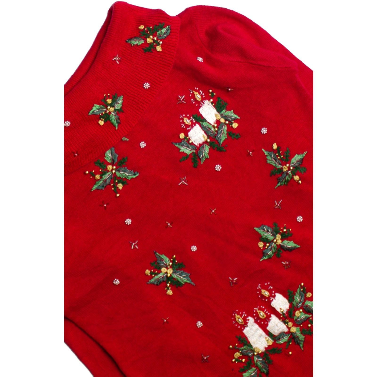 Vintage VINTAGE Red Ugly Christmas Sweater 60497 XL Ramie Cotton Victoria Jones Christmas Red Womens Mens XX L? Size XL / US 12-14 / IT 48-50 - 2 Thumbnail