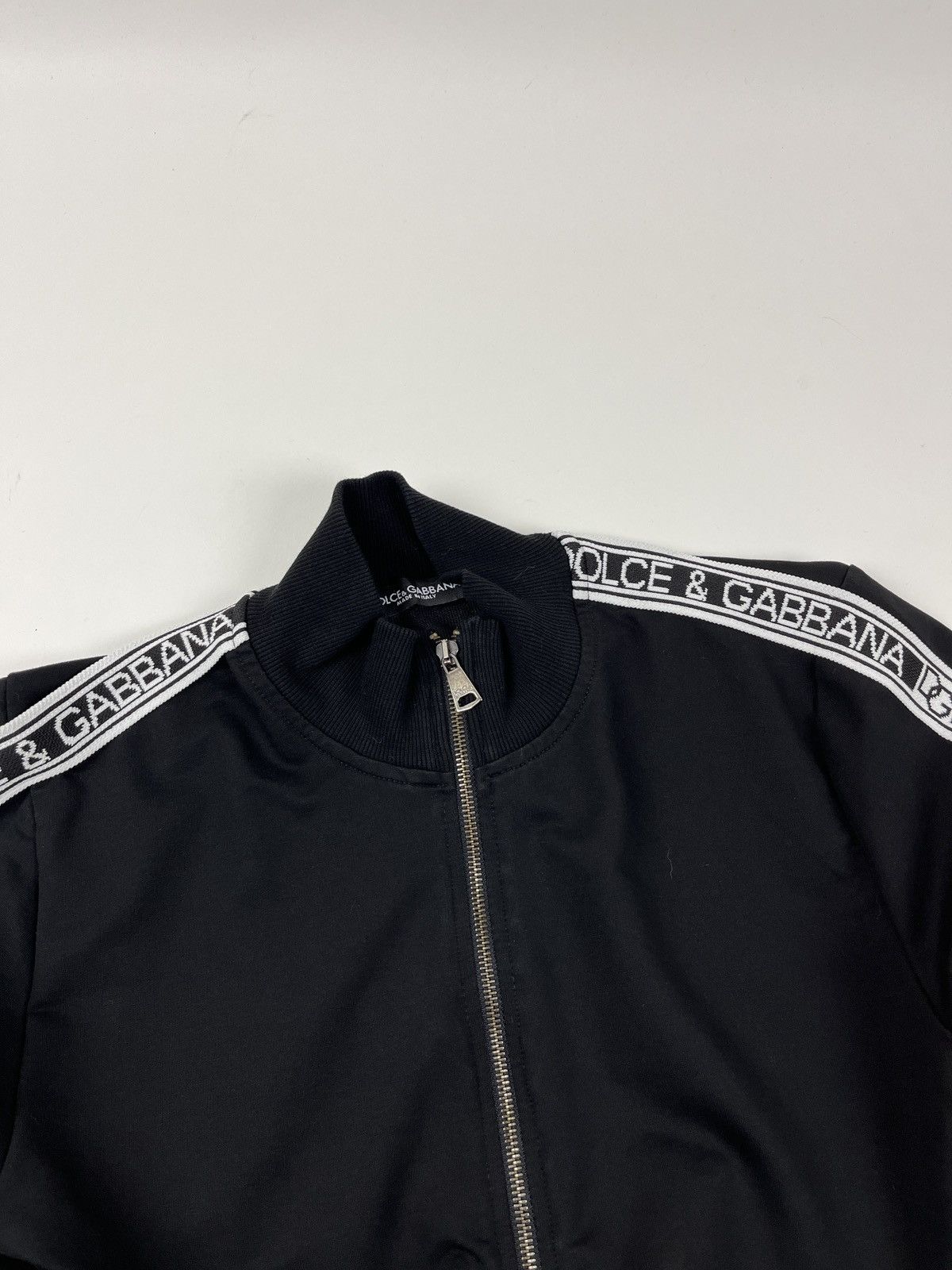 Dolce & Gabbana Zip-Up Cotton Sweatshirt With Multi Logo Bands Size US S / EU 44-46 / 1 - 3 Thumbnail