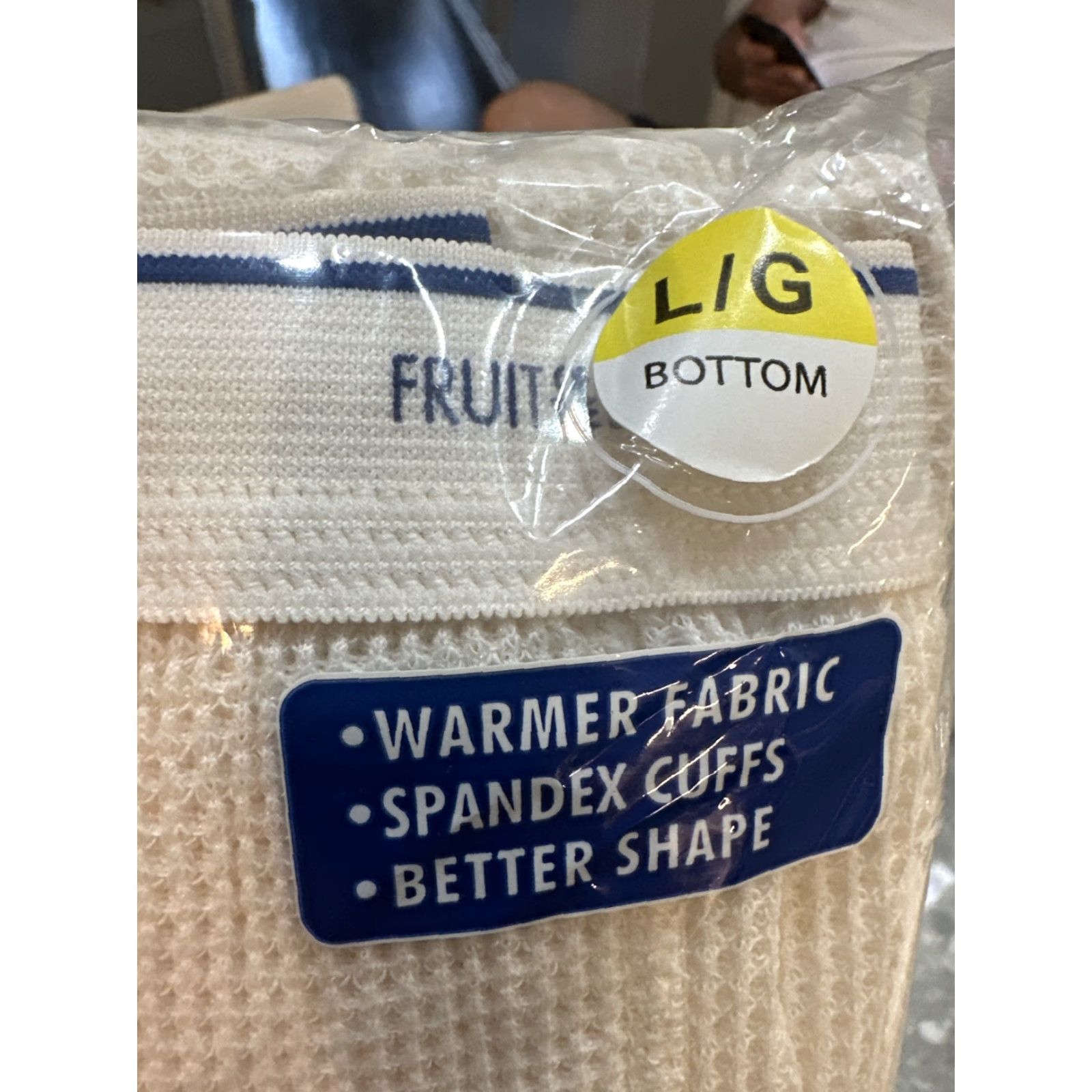 Fruit Of The Loom Fruit of the Loom Mens Thermal Bottoms Long Johns Large 38 Waist Cuffs Soft Natural 100% Cotton Thermal Mens Long Johns Large Natural 38” Waist Size US 33 - 6 Thumbnail