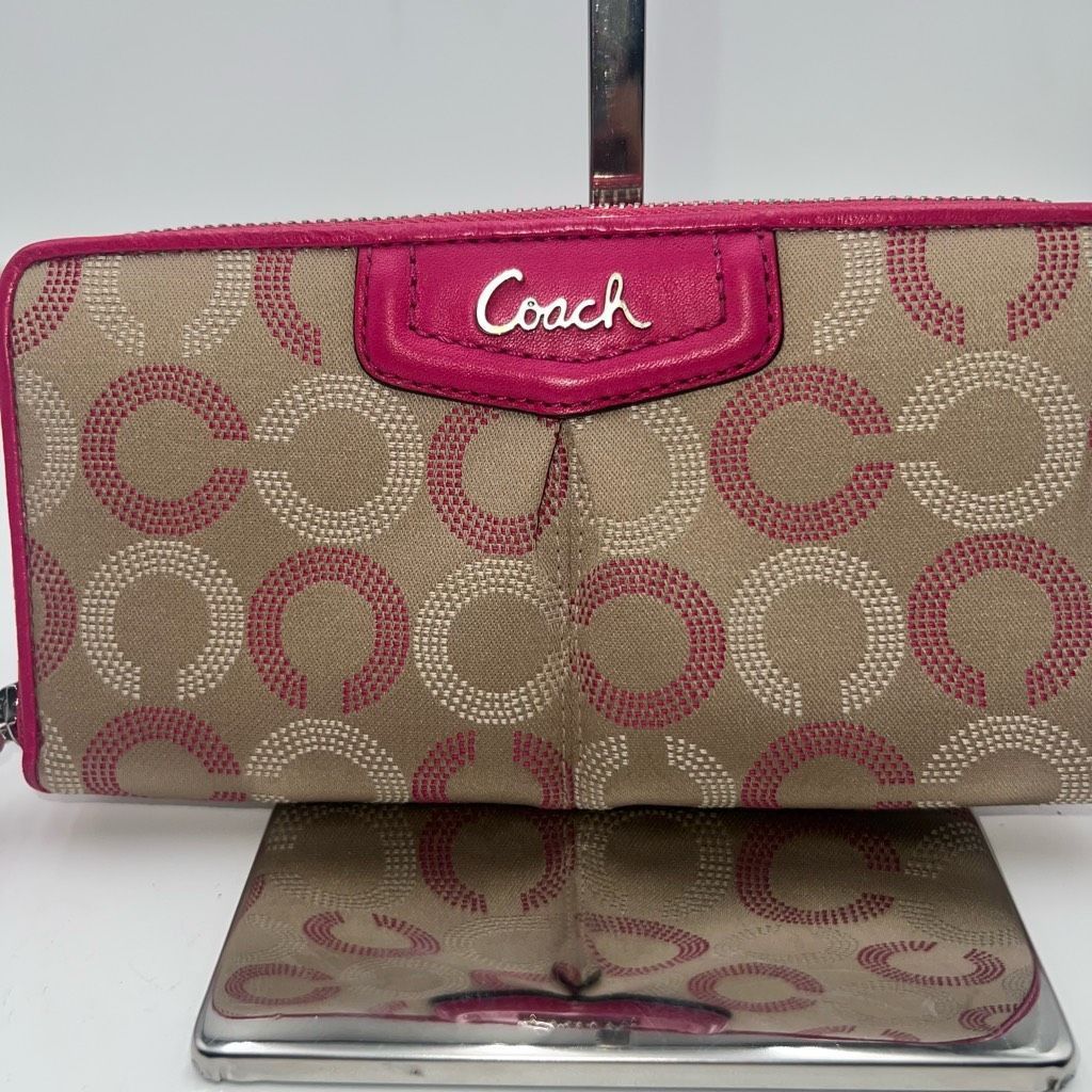Coach Coach Ashley Dotted Op Art Zip Around Wallet Size ONE SIZE - 2 Thumbnail