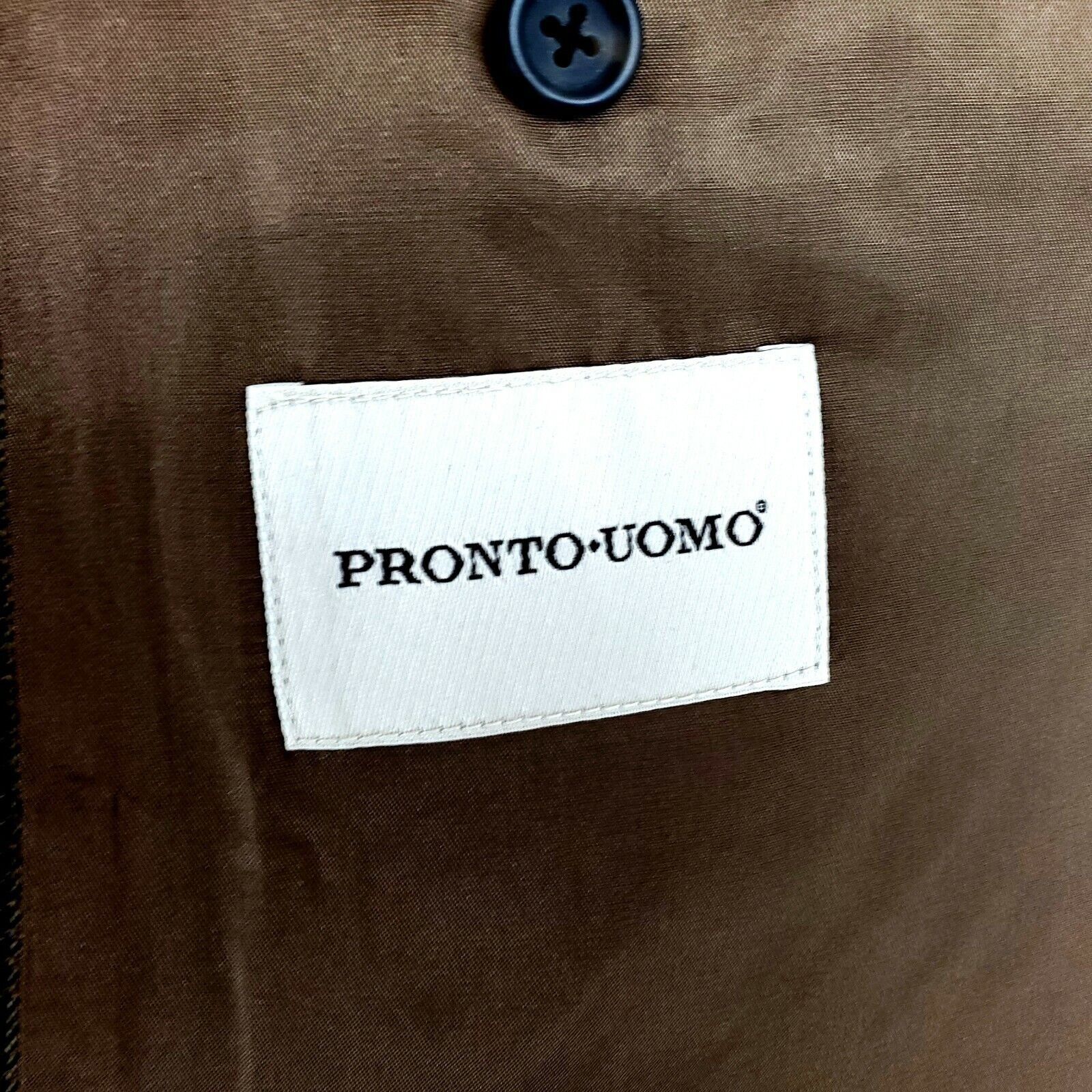 Pronto Uomo Pronto Uomo Wool 2 Button Blazer 42L Brown Houndstooth Windo Size 42L - 8 Thumbnail