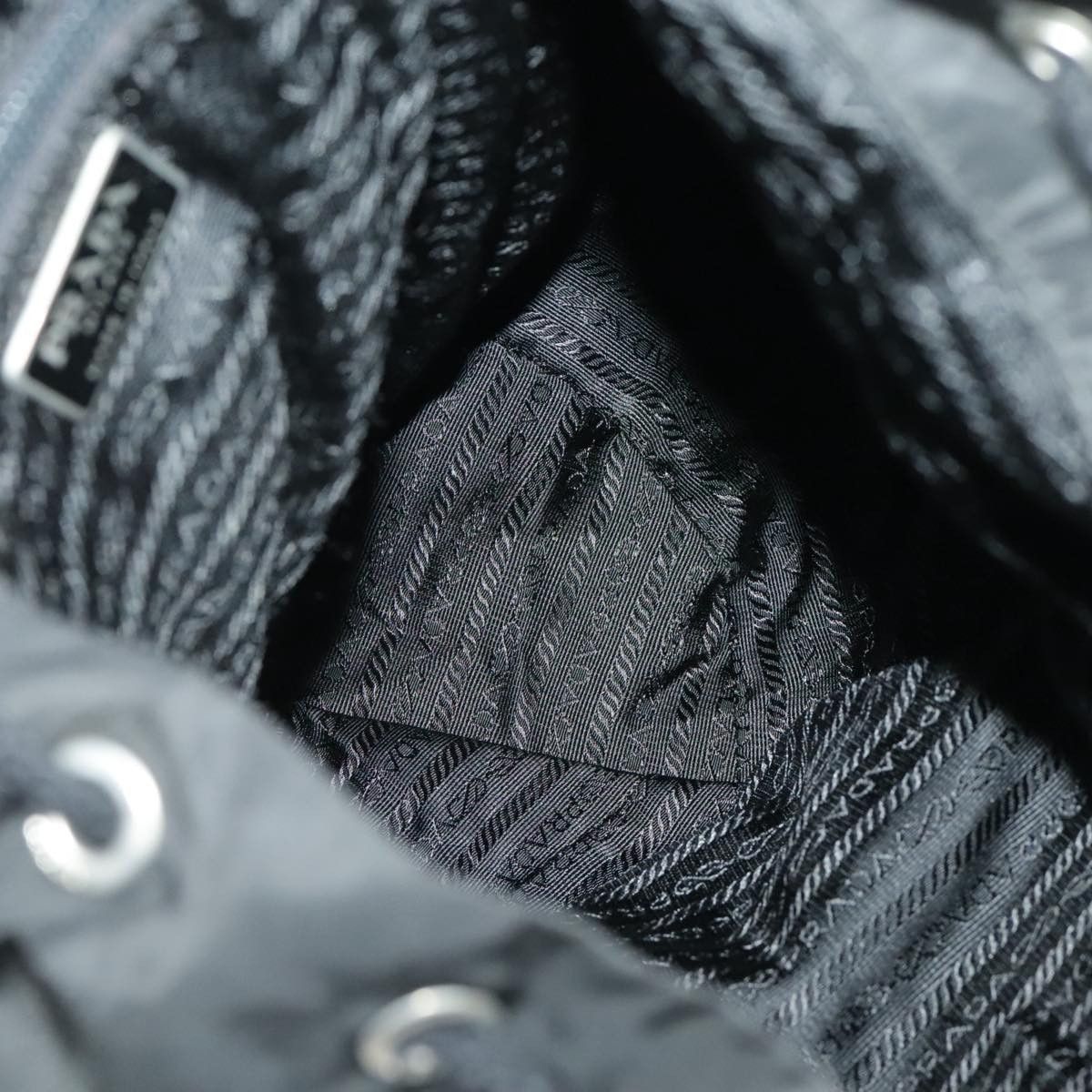 Prada PRADA Backpack Nylon Black Silver Size ONE SIZE - 11 Thumbnail