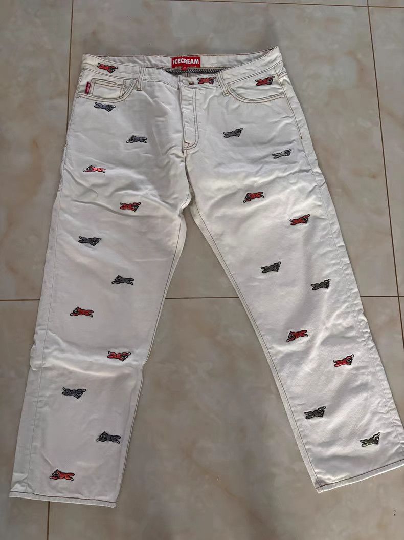 Billionaire Boys Club BBC ICECREAM Flying Dog Embroidered Jeans Size US 40 / EU 56 - 1 Thumbnail