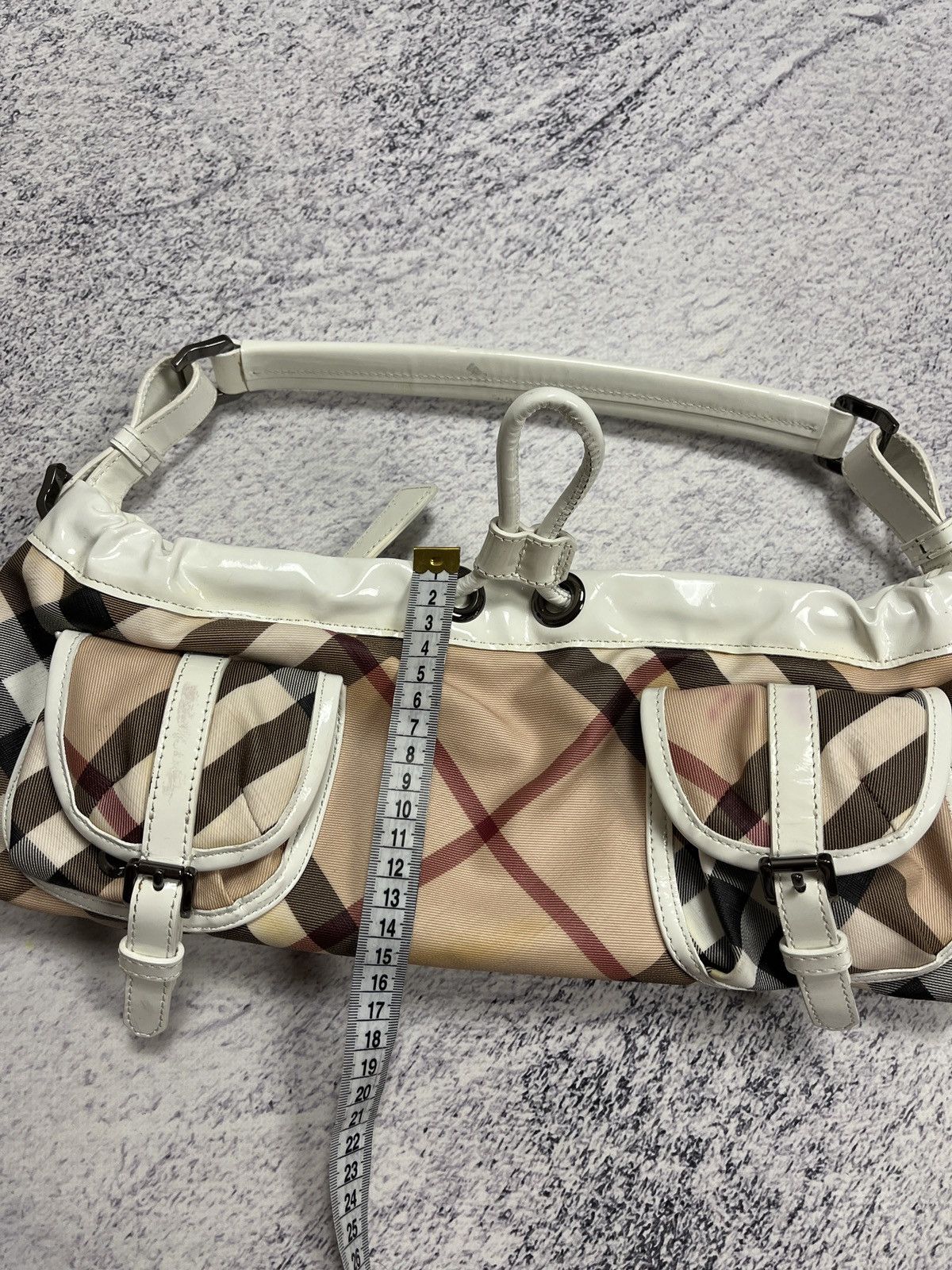 Burberry Burberry Nova Check Canvas Leather Shoulder Hand Bag Rare Size ONE SIZE - 19 Thumbnail