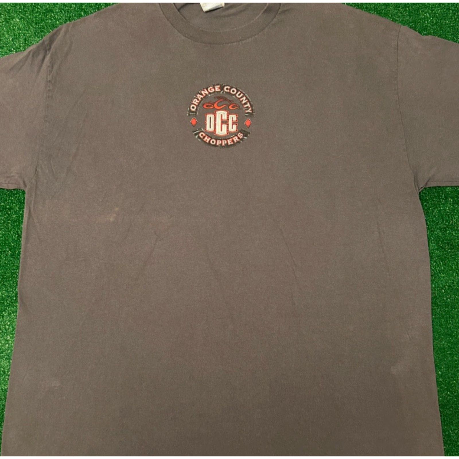 Logo 7 VINTAGE Orange County Choppers T-Shirt Gray 2XL Biker Bulldog Logo Grunge Punk Y2K VTG Shirt Mens Size US XXL / EU 58 / 5 - 2 Thumbnail