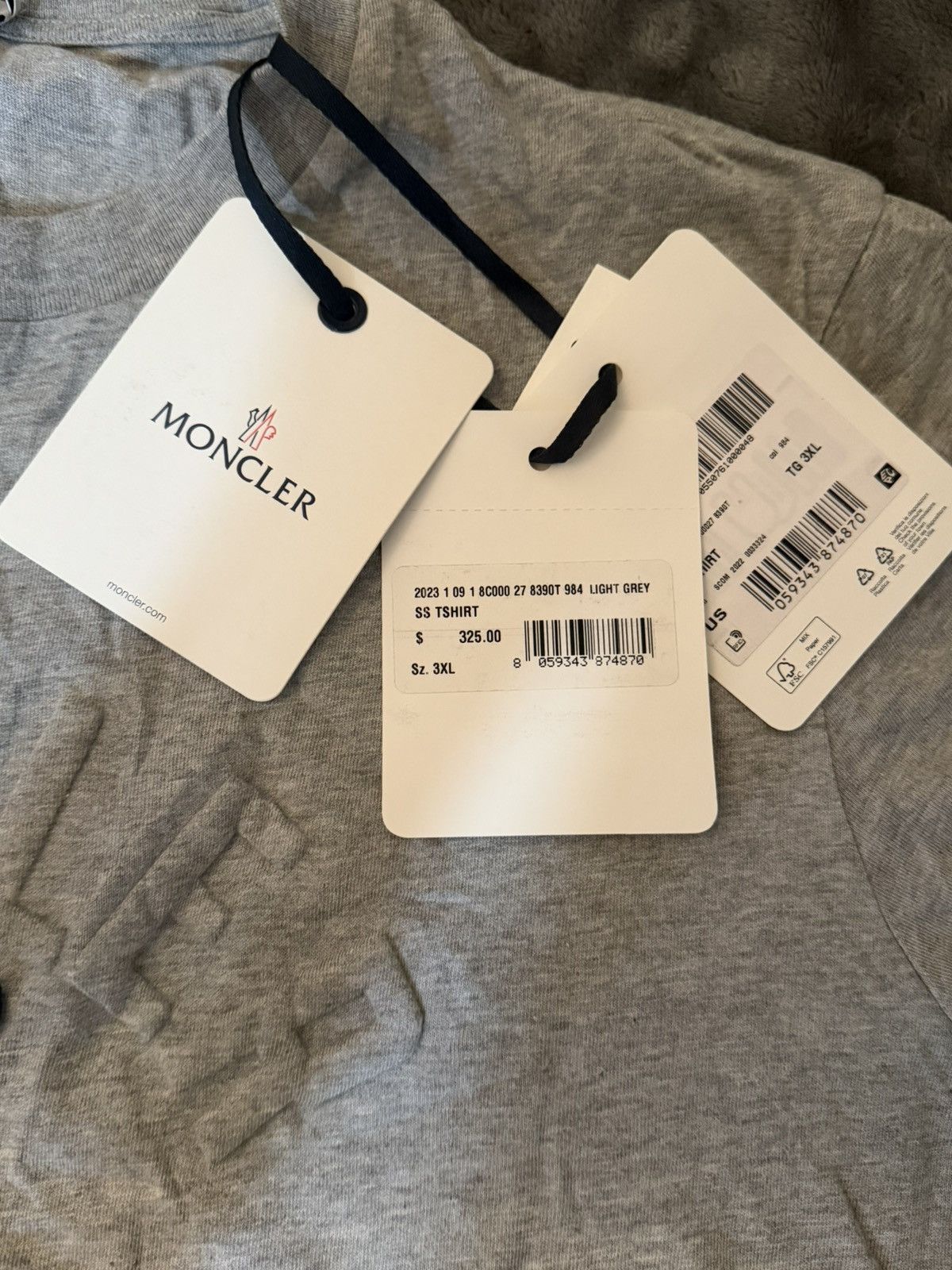 Moncler 2023 SS TSHIRT MONCLER Size US XXL / EU 58 / 5 - 3 Thumbnail