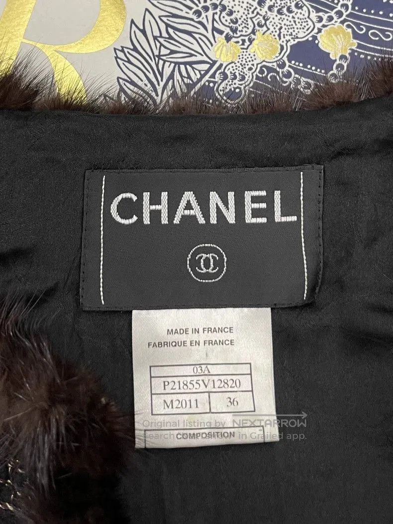 Chanel Chanel Classic Fur-Trim Tweed Jacket. Size US S / EU 44-46 / 1 - 4 Thumbnail