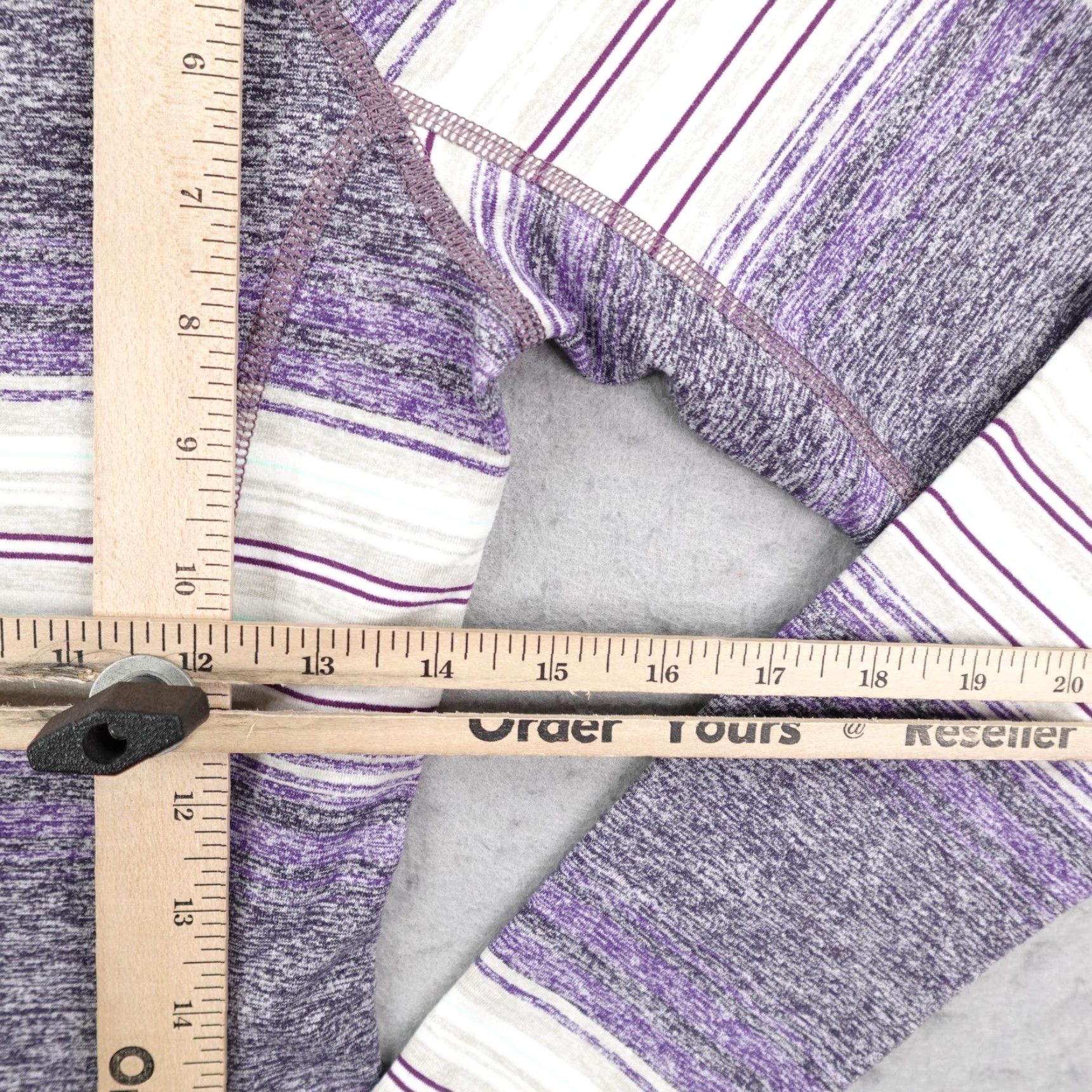 Lululemon Lululemon Shirt Womens 4 Purple White Osaka Stripe Race Your Pace Top Athletic Size S / US 4 / IT 40 - 5 Thumbnail