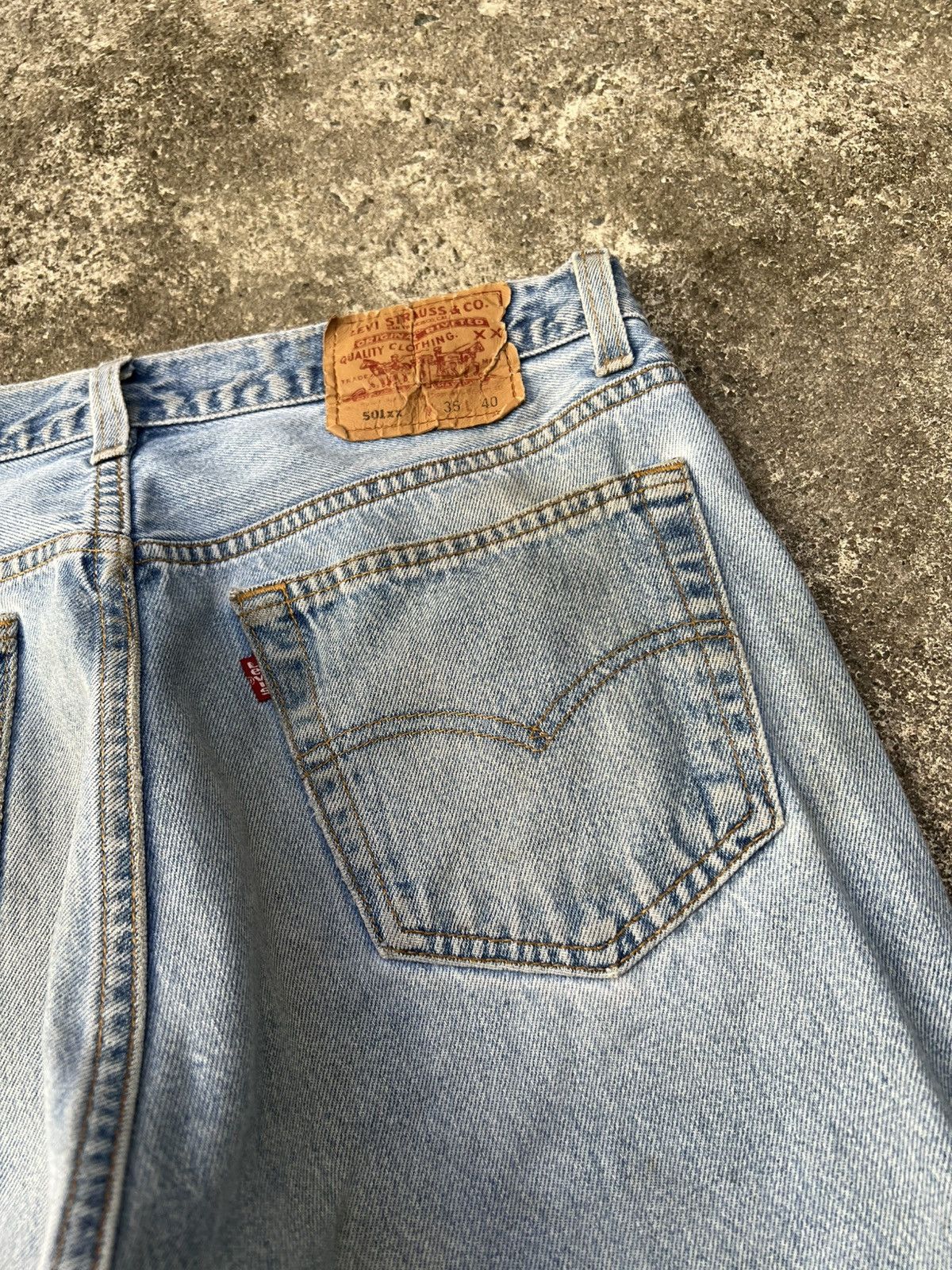 Levi's Vintage 90’s Levi’s 501xx Faded Distressed Mud Wash Jean#USA Size US 32 / EU 48 - 21 Thumbnail