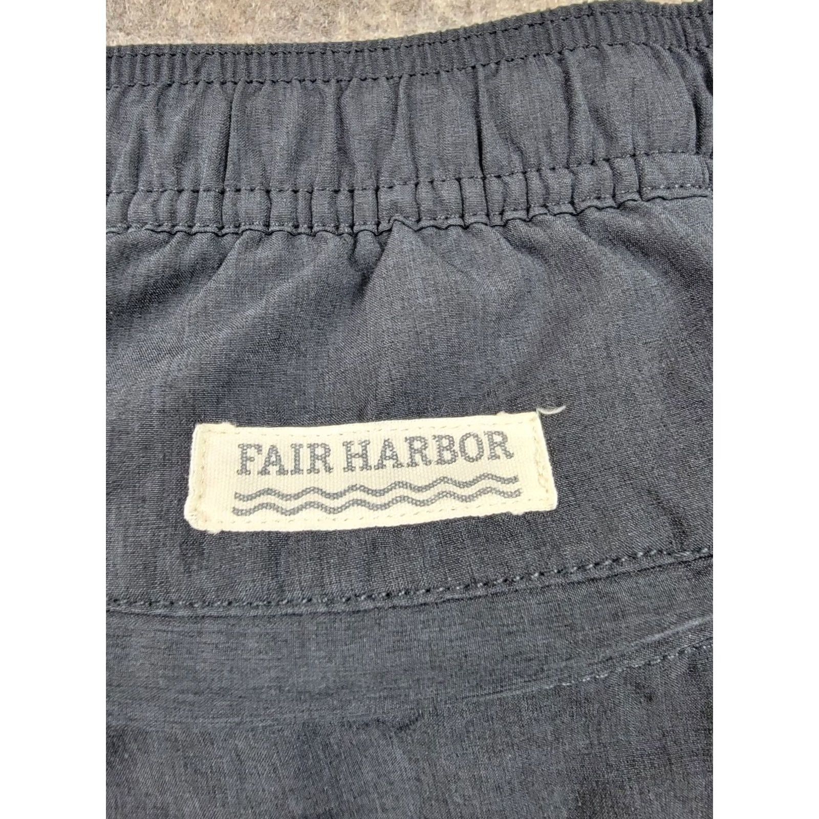 Vintage Fair Harbor Shorts Mens 3XL Blue The One Short Lined Comfort Athleisure Beach Bermuda Pocket Zip Back Logo Drawstring Elastic Waist Size US 39 - 7 Thumbnail