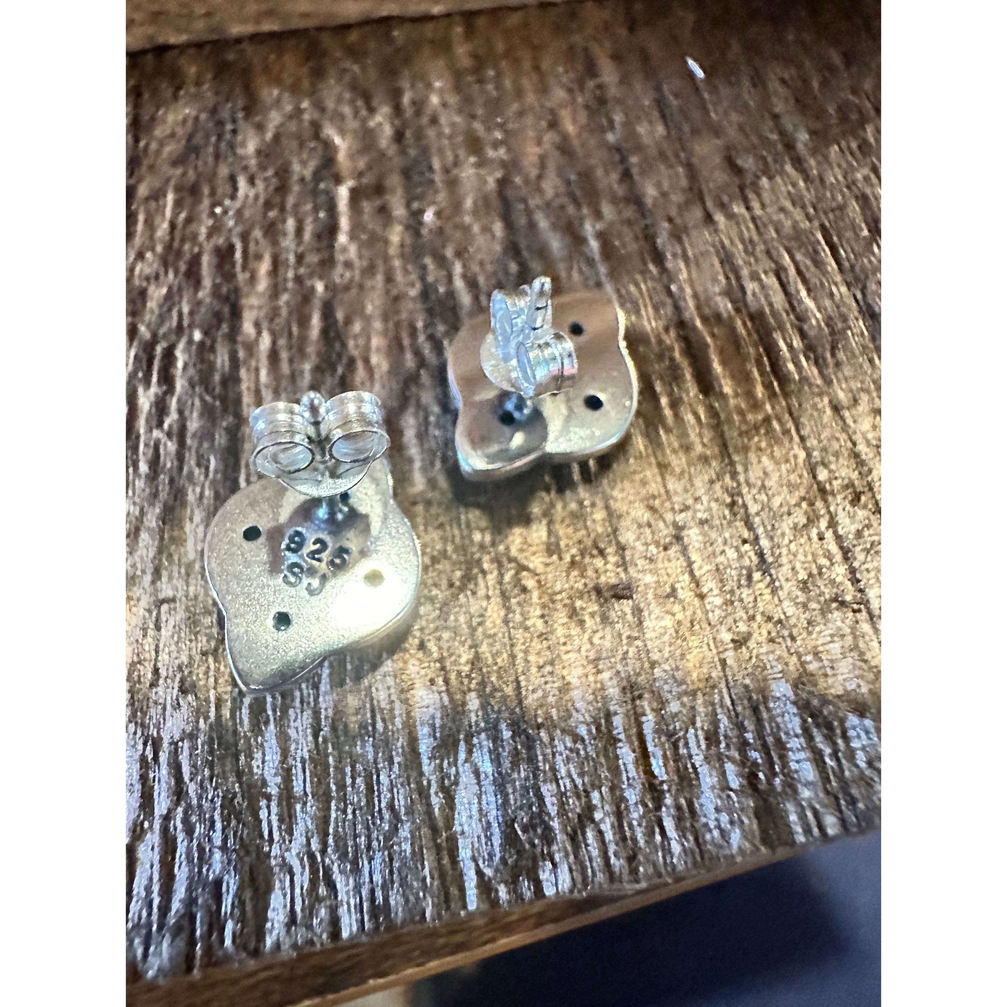 Other Navajo Lucia Turquoise Sterling Silver Stud Earrings - Handc Size ONE SIZE - 8 Thumbnail