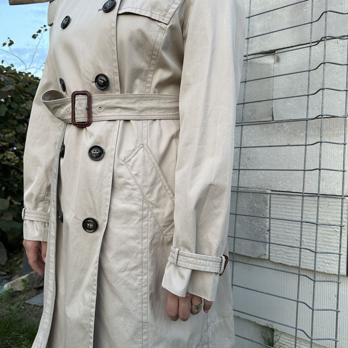 Weekend Max Mara Weekend Max Mara Coat Trench Beige Size L / US 10 / IT 46 - 3 Thumbnail