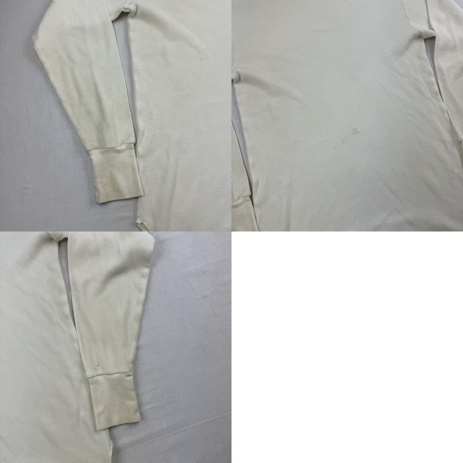 Vintage VINTAGE 1960s Thermal Undershirt Adult XL White Grunge Stained 1970s Rockabilly T-Shirt Long Sleeve Mens Size US L / EU 52-54 / 3 - 9 Thumbnail
