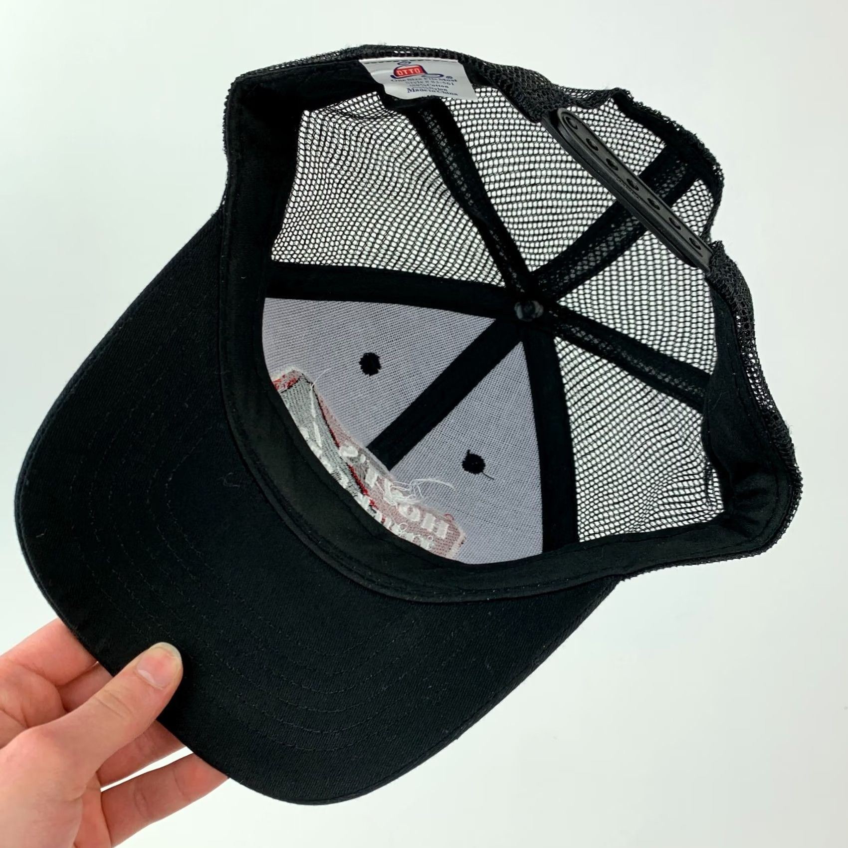 Vintage Hoyt's Truck Center Black Red Cotton Snapback Trucker Hat Cap Hat Mens One Size Black Cotton Solid Trucker Hat Cap Size ONE SIZE - 5 Thumbnail