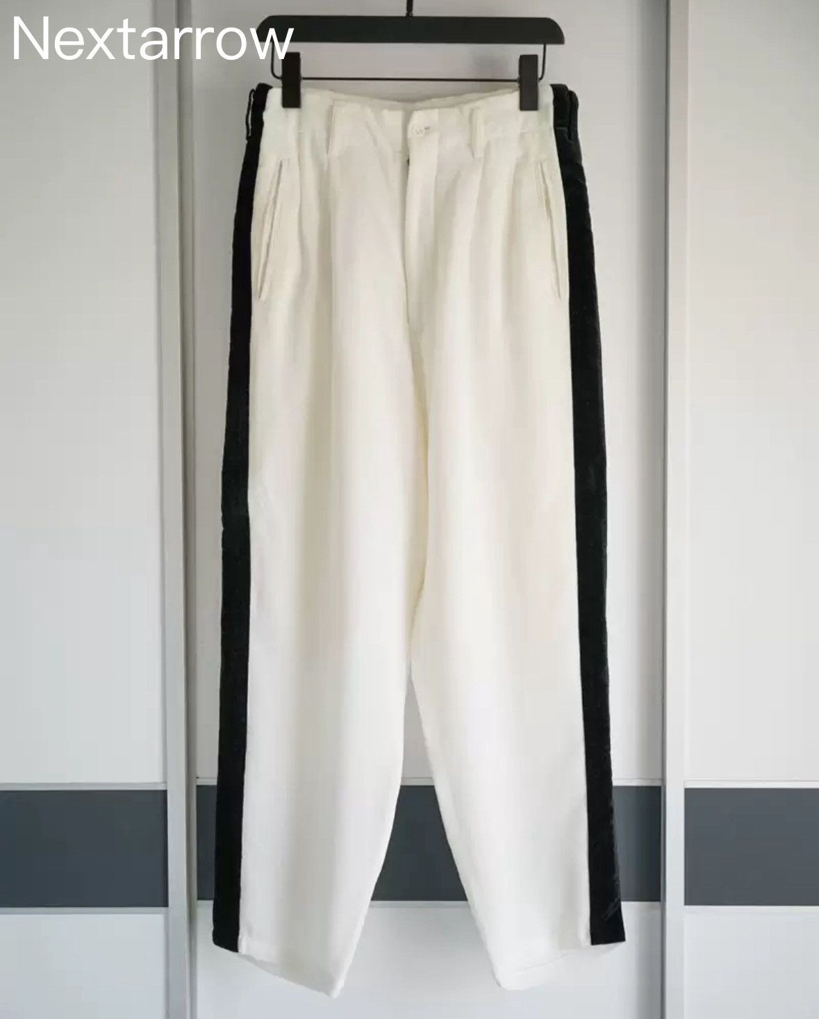 Yohji Yamamoto Yohji Yamamoto 97ss velour paneled trousers 2412-Nextarrow Size US 32 / EU 48 - 1 Thumbnail