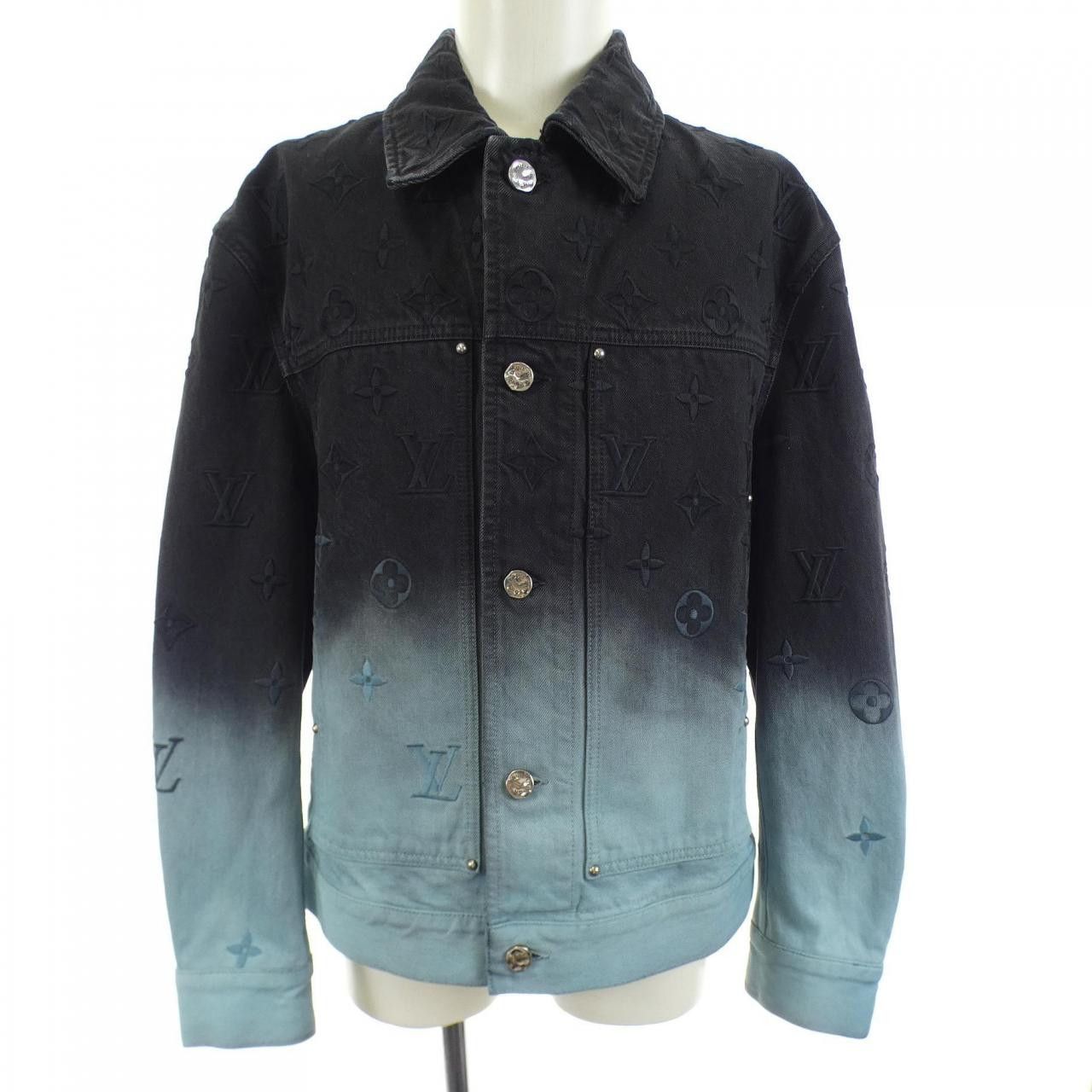 Louis Vuitton Louis Vuitton Louis Vuitton Embroidered Denim Jacket Textile Outerwear HQA15WTZ0 DUTY FREE for USA Size ONE SIZE - 1 Thumbnail