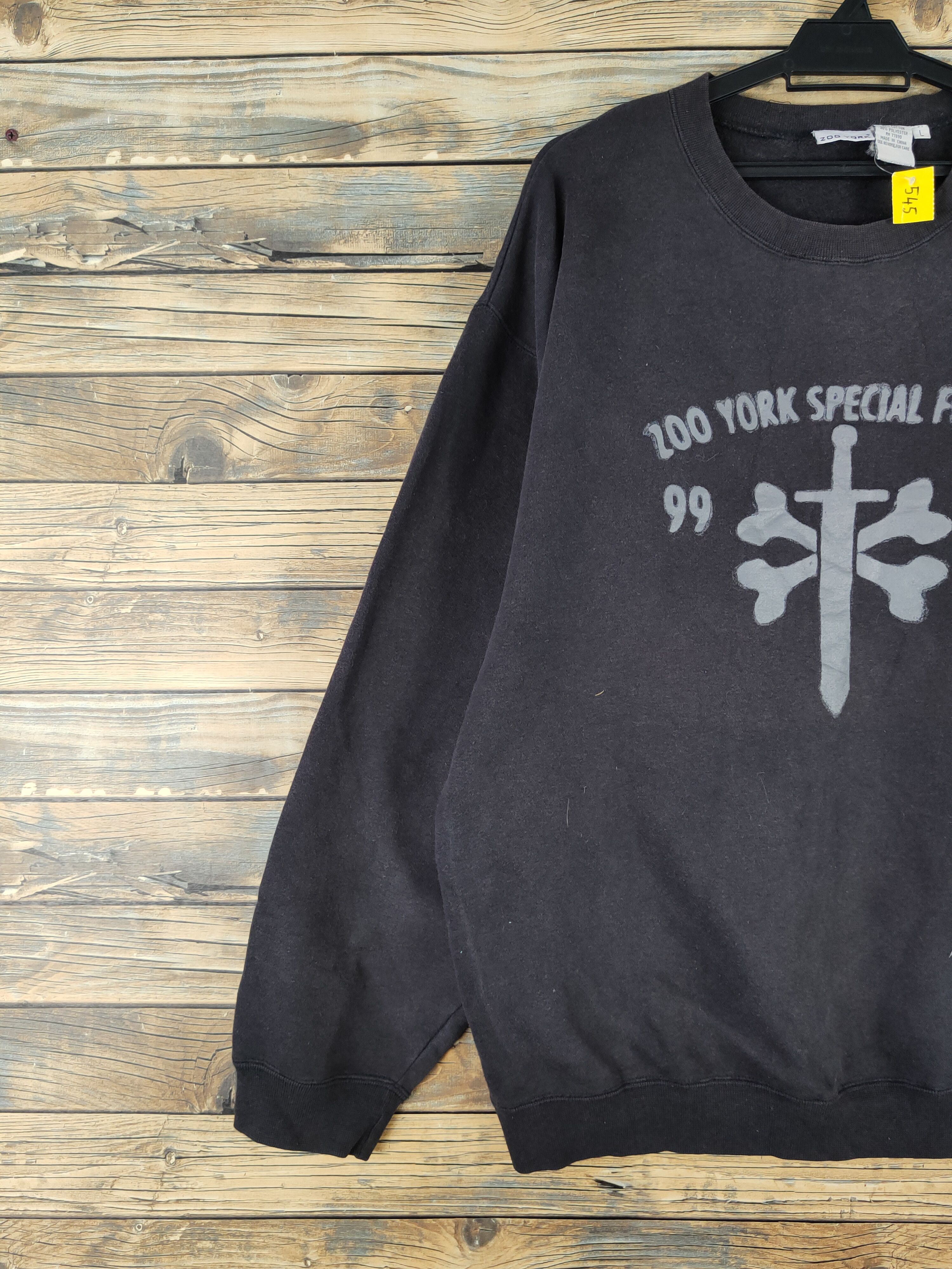 Zoo York DL Zoo York Black Faded vintage Sweatshirts #545 Size US L / EU 52-54 / 3 - 3 Thumbnail
