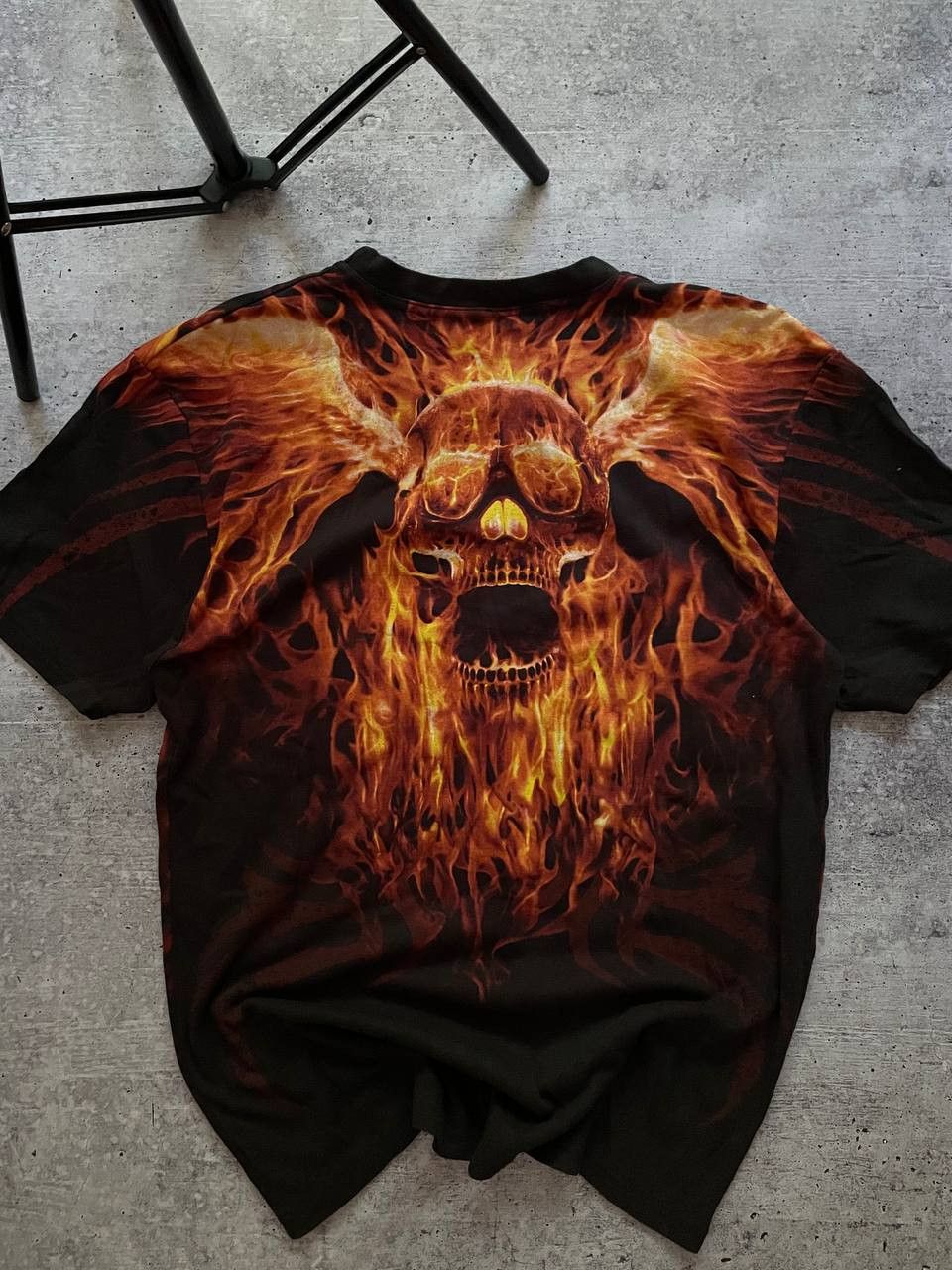 Band Tees × Vintage Vintage Tee t-shirt Spiral Skulls Big Print Over print Size US XL / EU 56 / 4 - 2 Thumbnail