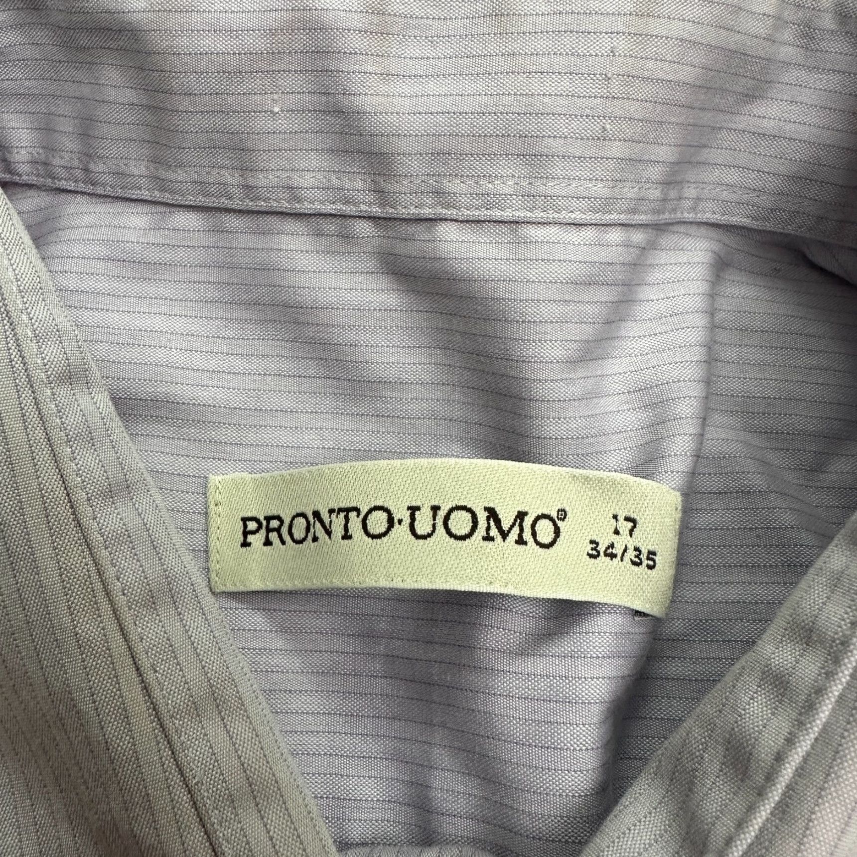 Pronto Uomo Pronto Uomo Dress Shirt 17 Regular Purple Long Sleeve Business Work Mens Size 46R - 5 Thumbnail