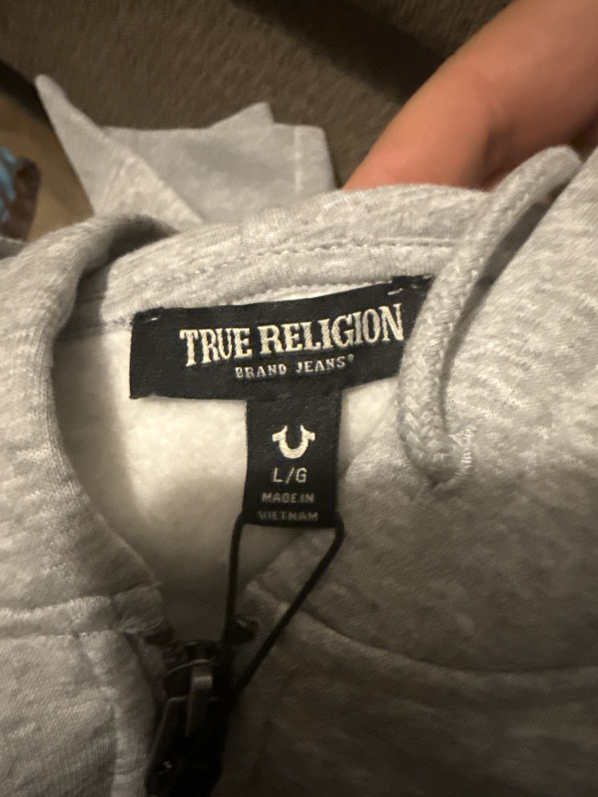 True Religion True Religion Logo Zip-Up Hoodie Size US L / EU 52-54 / 3 - 3 Thumbnail