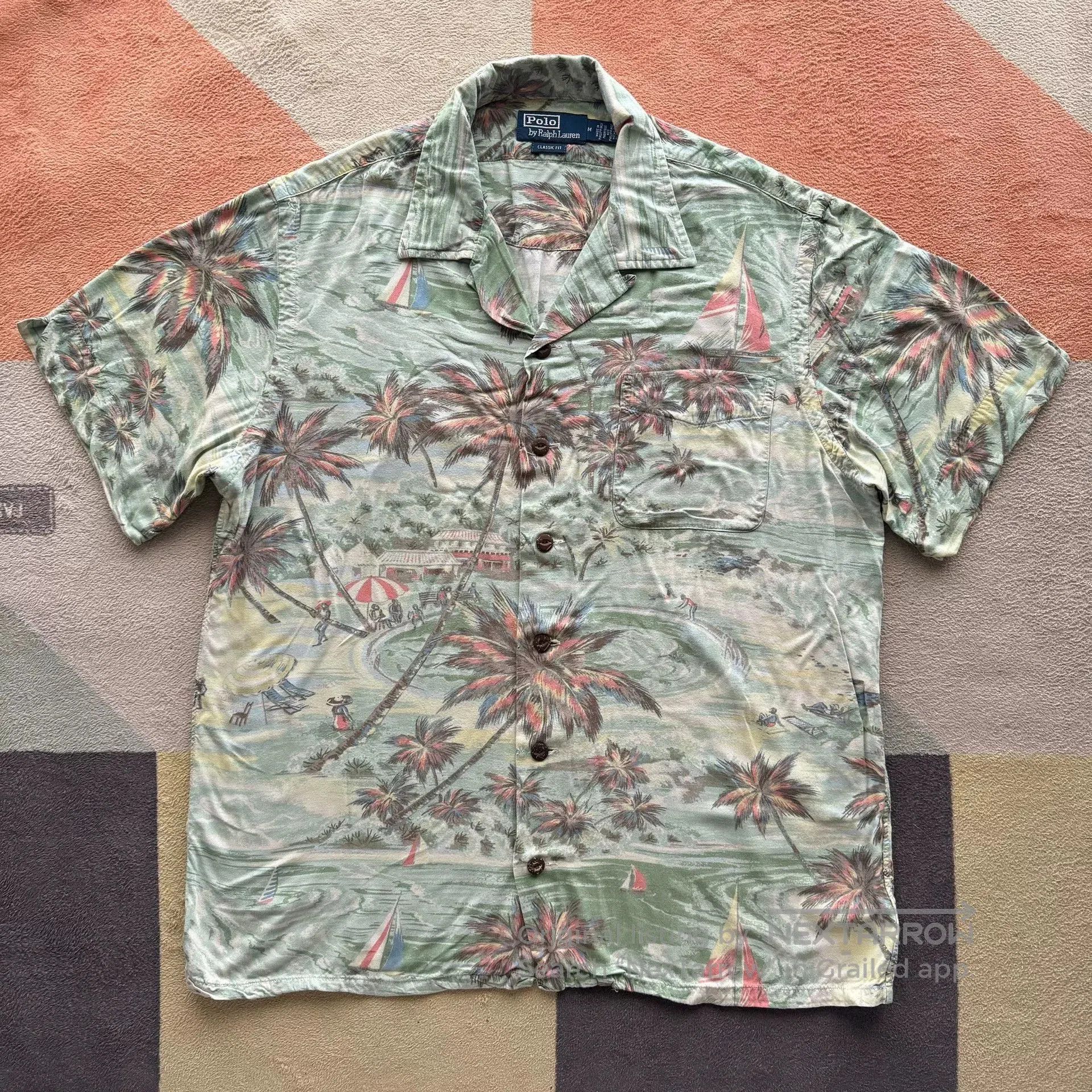RRL Ralph Lauren Ralph Lauren Polo Short Sleeve Hawaiian Shirt. Size US M / EU 48-50 / 2 - 1 Thumbnail