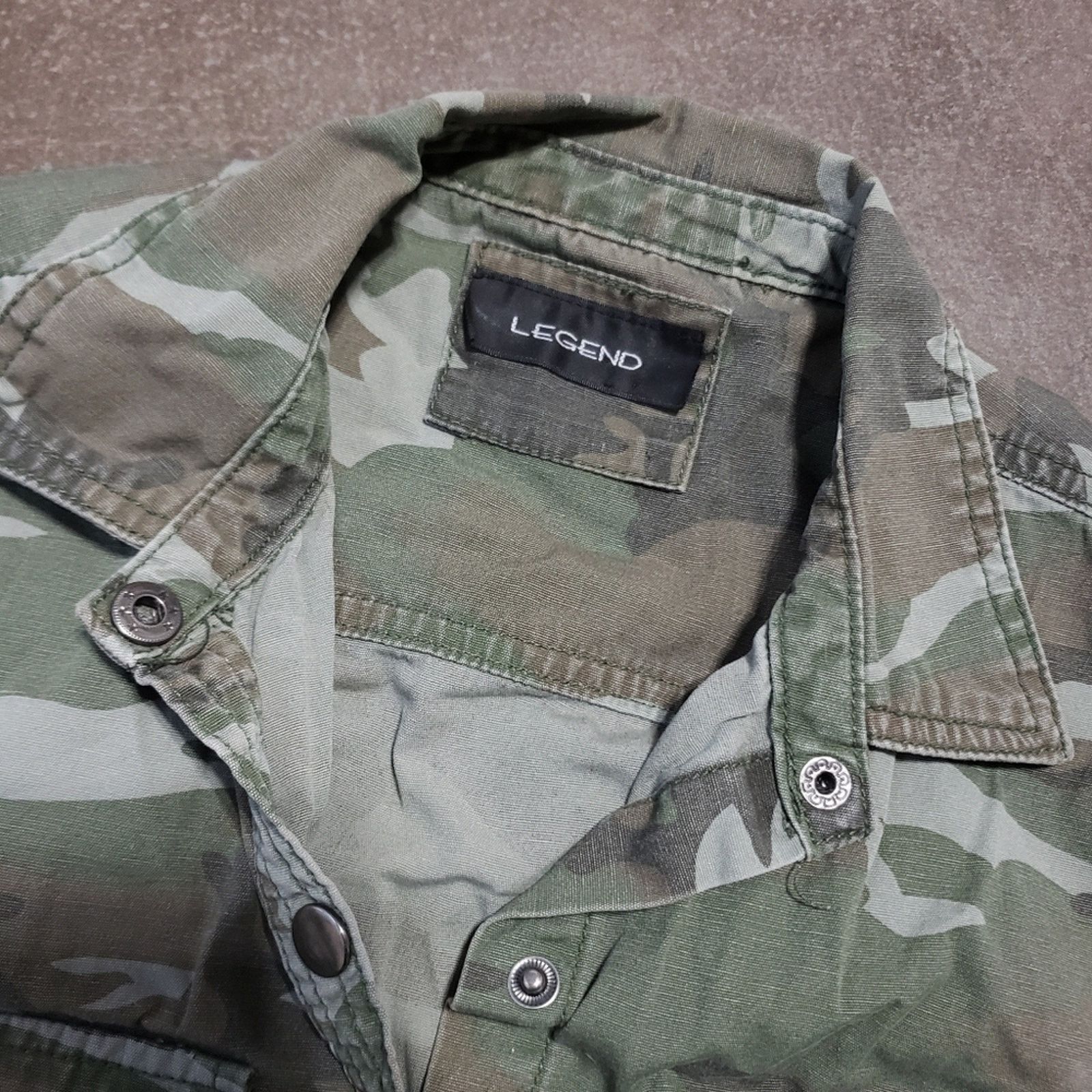 Other Camo | LEGEND | Denim Button Down Jacket Size M / US 6-8 / IT 42-44 - 3 Thumbnail