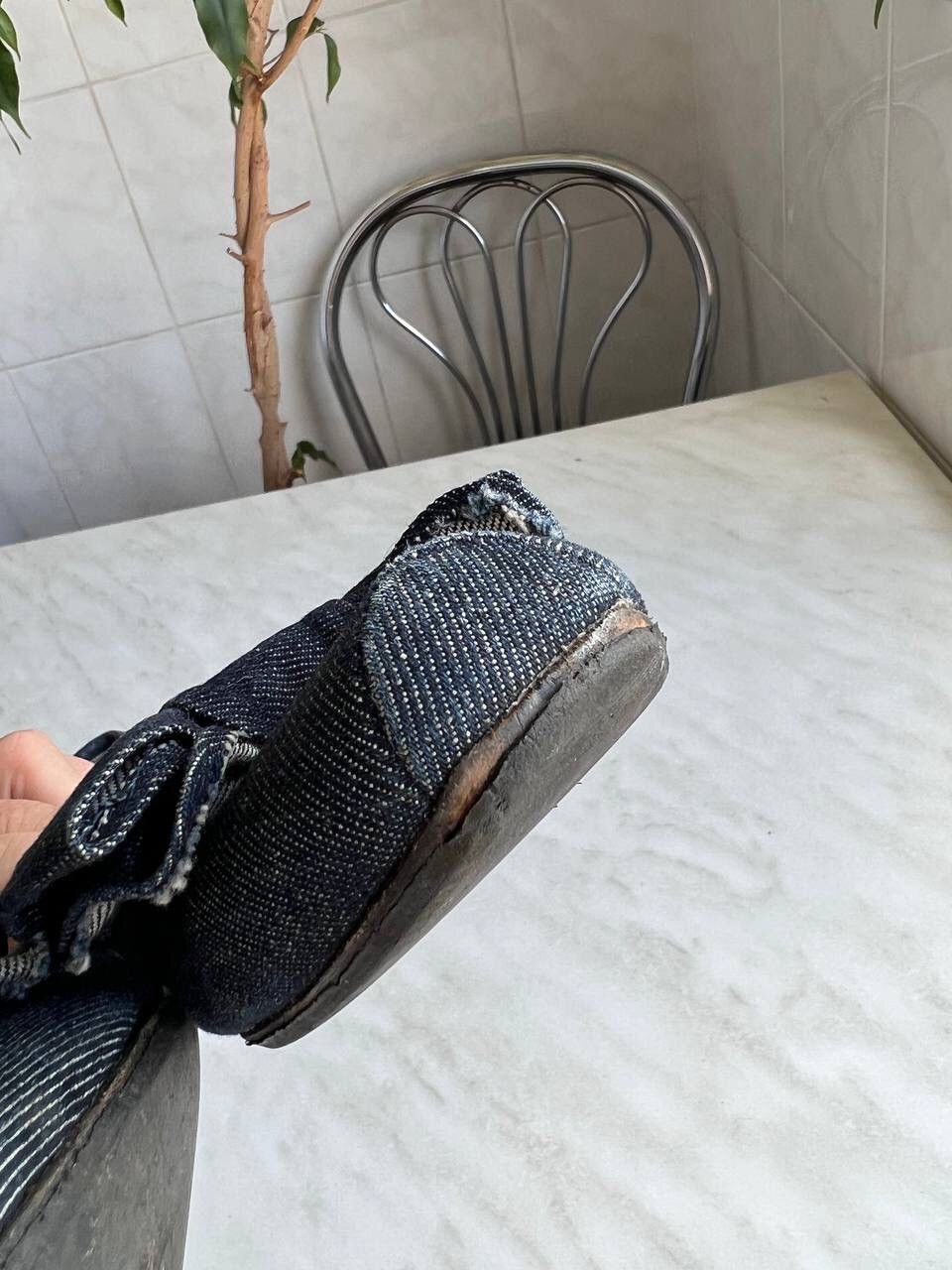Valentino Valentino Bow Denim Ballet Flats Shoes Vintage 90s Retro Size US 10 / IT 40 - 10 Thumbnail