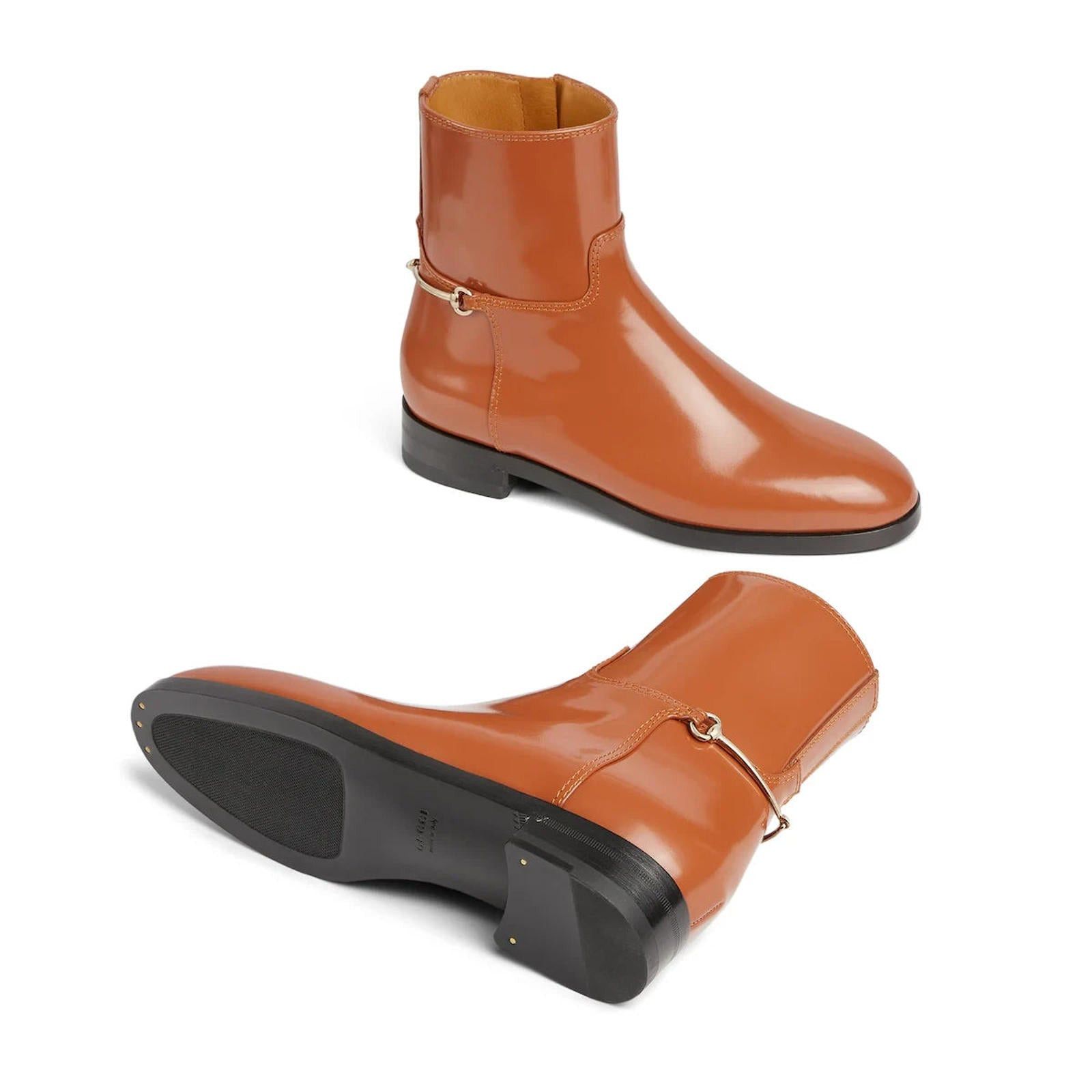 Gucci o1loc1c0226 811376 Women's Slim Horsebit Ankle Boots Size US 11 / IT 41 - 3 Thumbnail