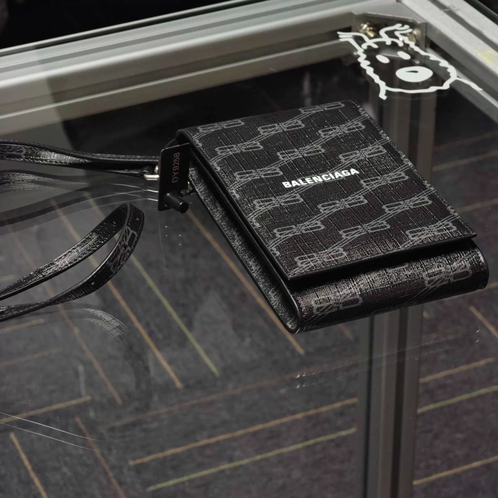 Balenciaga Balenciaga New Double B Monogram Phone Bag Size ONE SIZE - 1 Thumbnail
