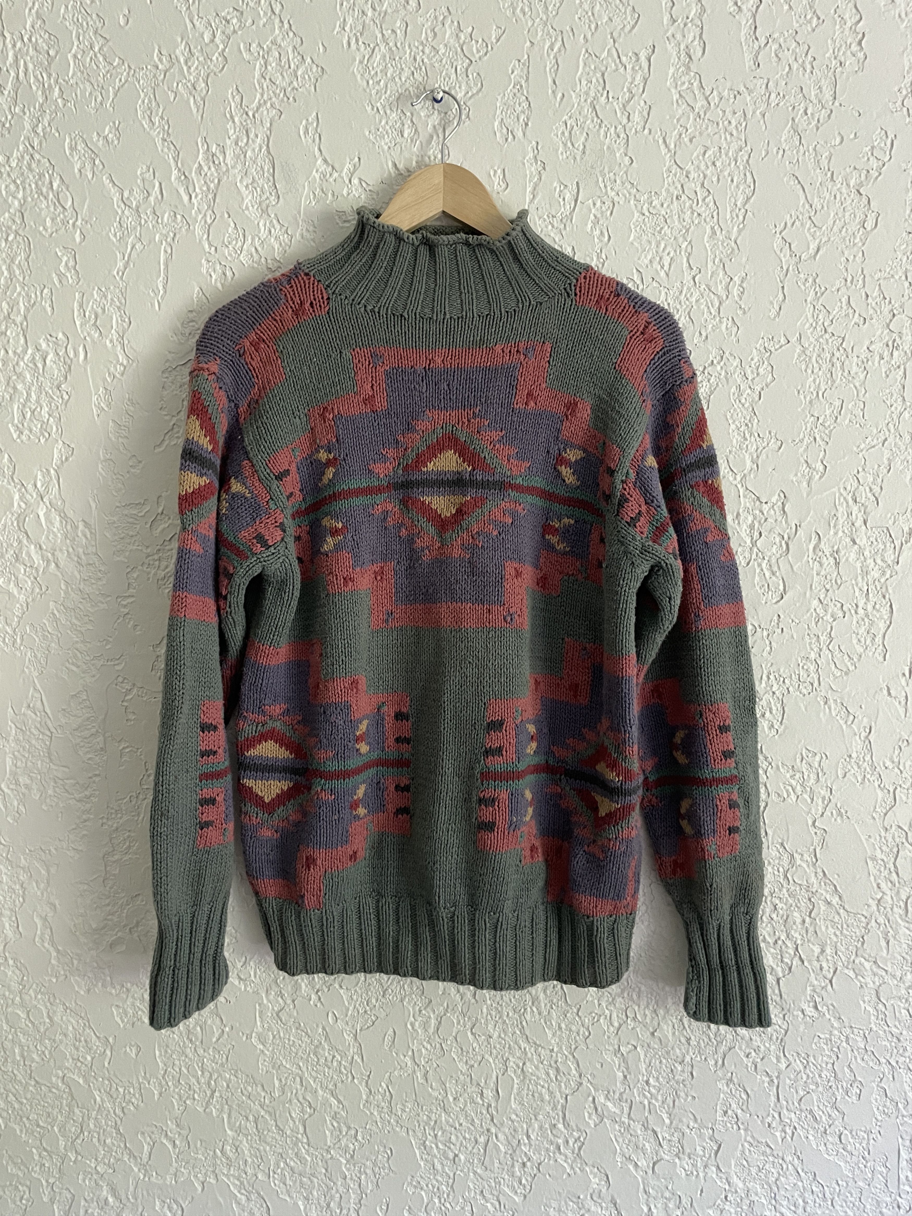 Polo Ralph Lauren 🔥 Ralph Lauren Country® RARE 90s Hand-Knit Western Sweater Size US S / EU 44-46 / 1 - 2 Thumbnail