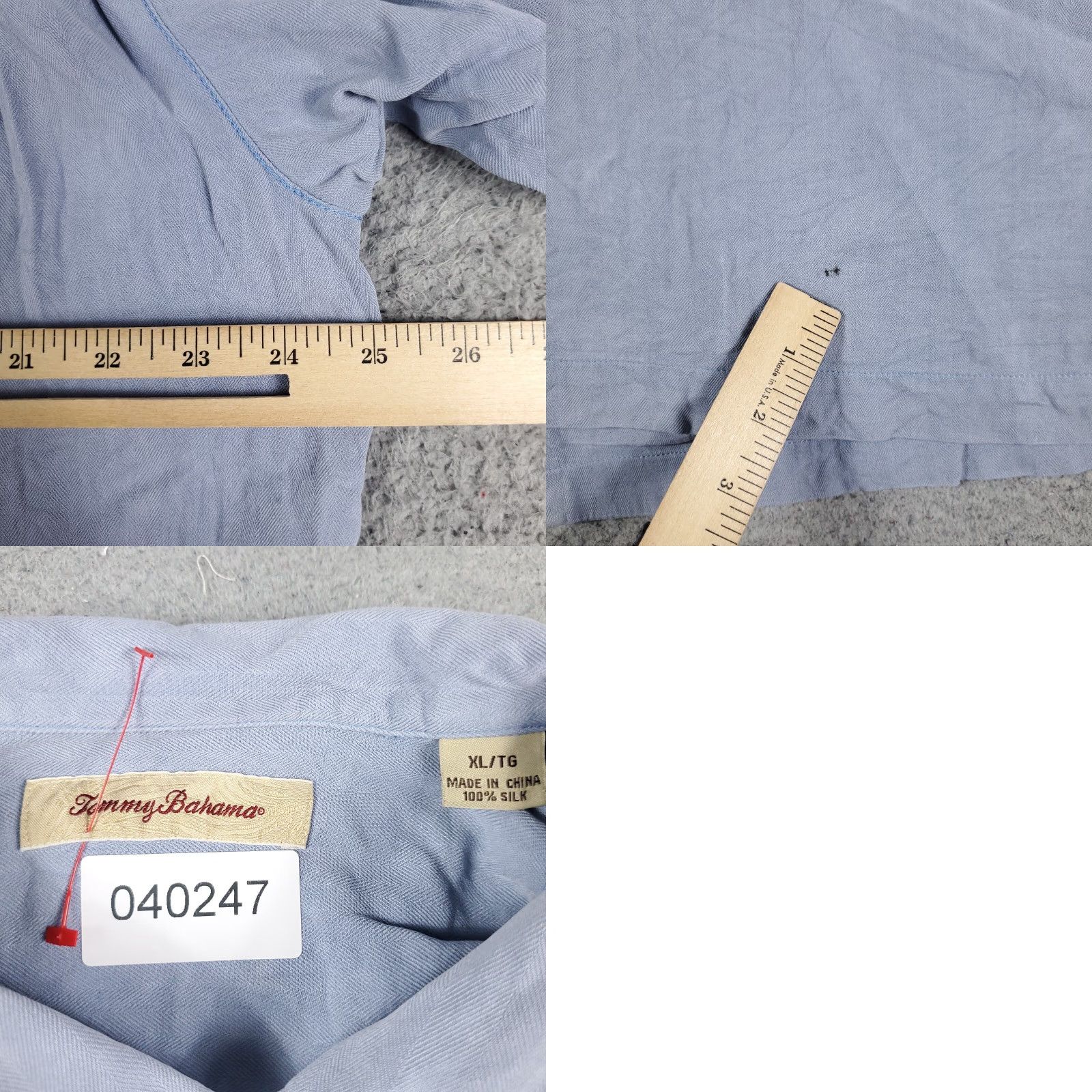 Tommy Bahama VINTAGE Tommy Bahama Shirt Mens XL Blue Aloha Hawaiian Button-Up Short Sleeve Shirt - Silk, Casual Beachwear, 90s Style, Men's XL Blue Size US XL / EU 56 / 4 - 8 Thumbnail