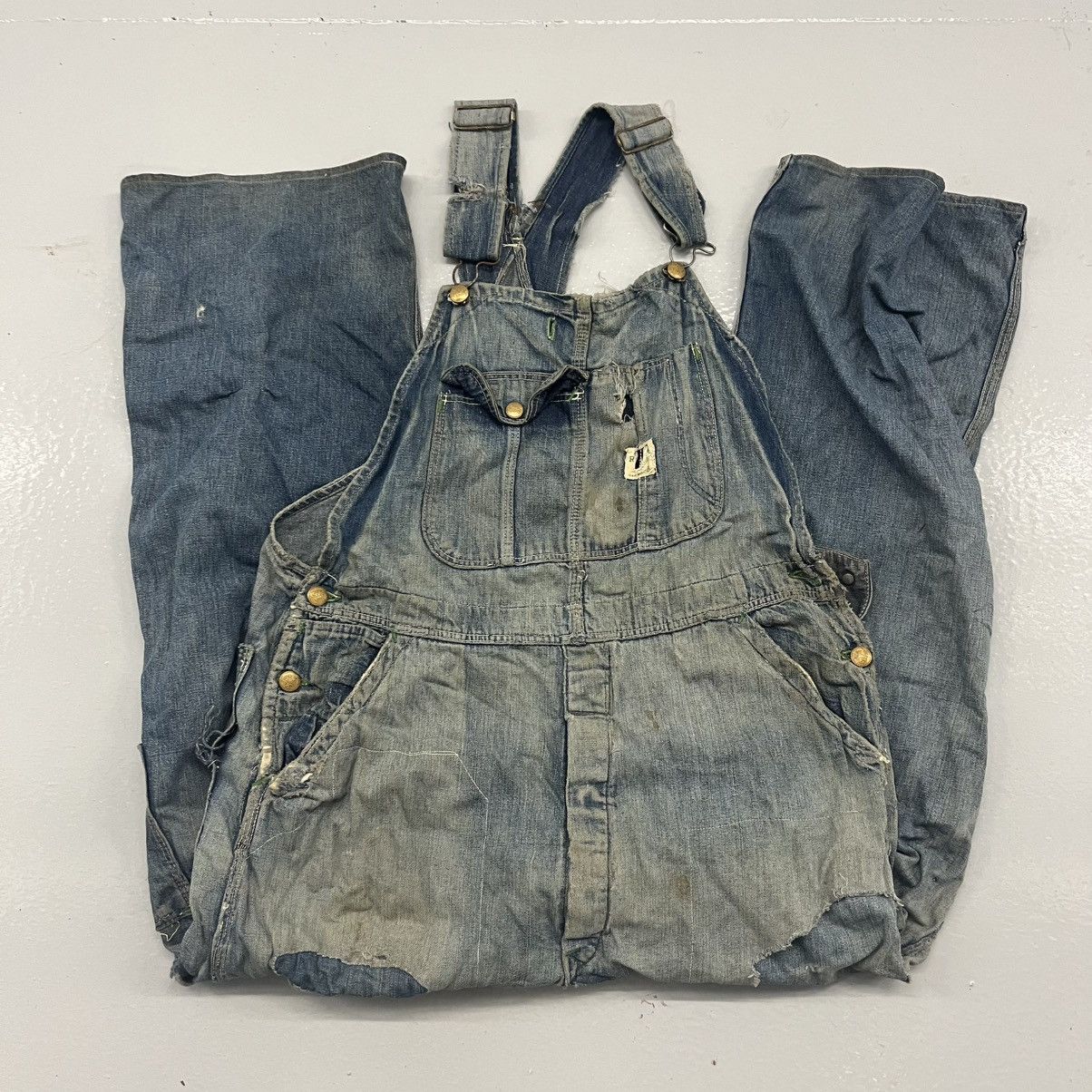 40's ~ Denim Over All 50's Lee overall 40s/50s Vintage Lee Jelt