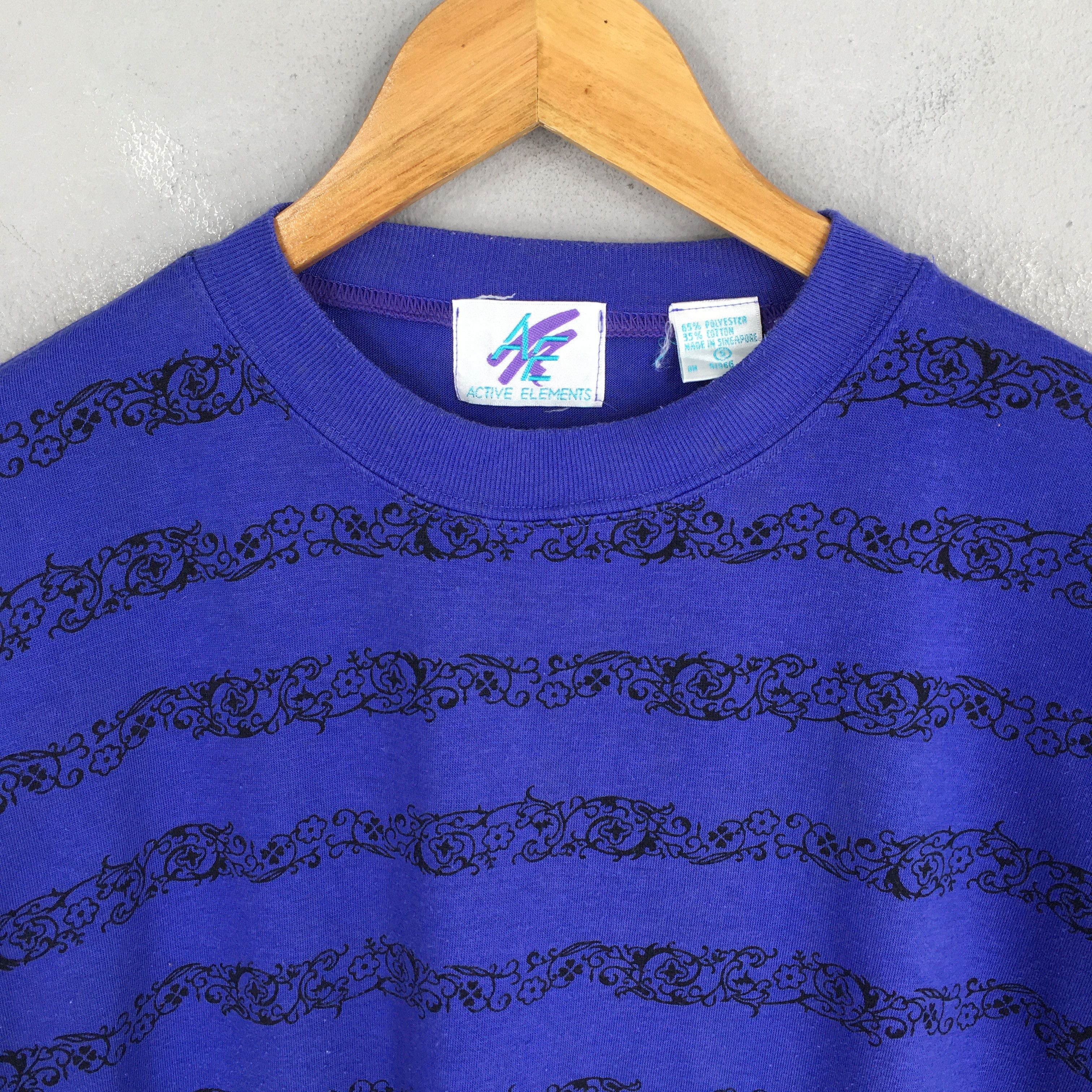 Vintage Vintage 80's Surfing Stripes Women Blue Striped Cropped Size S / US 4 / IT 40 - 2 Thumbnail