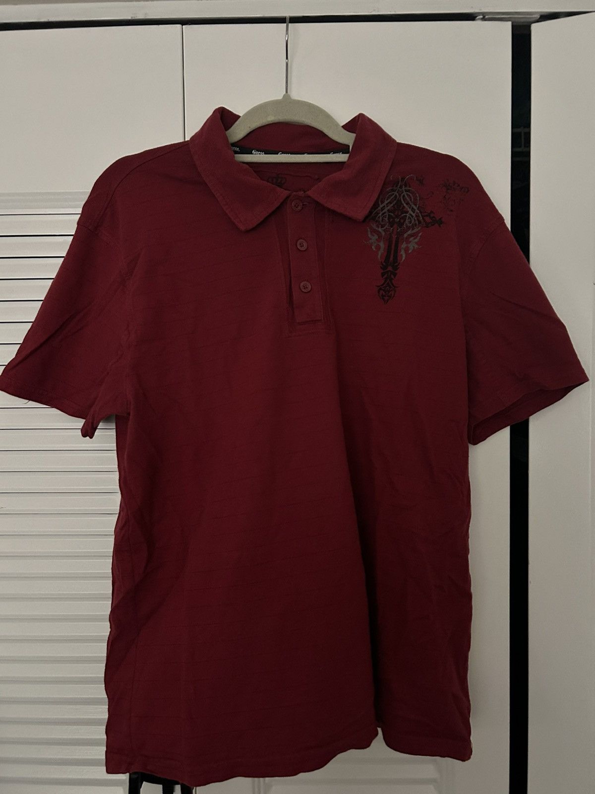 Tornado Mart × Vintage RARE Early 2000’s guess cross polo Size US XL / EU 56 / 4 - 1 Thumbnail