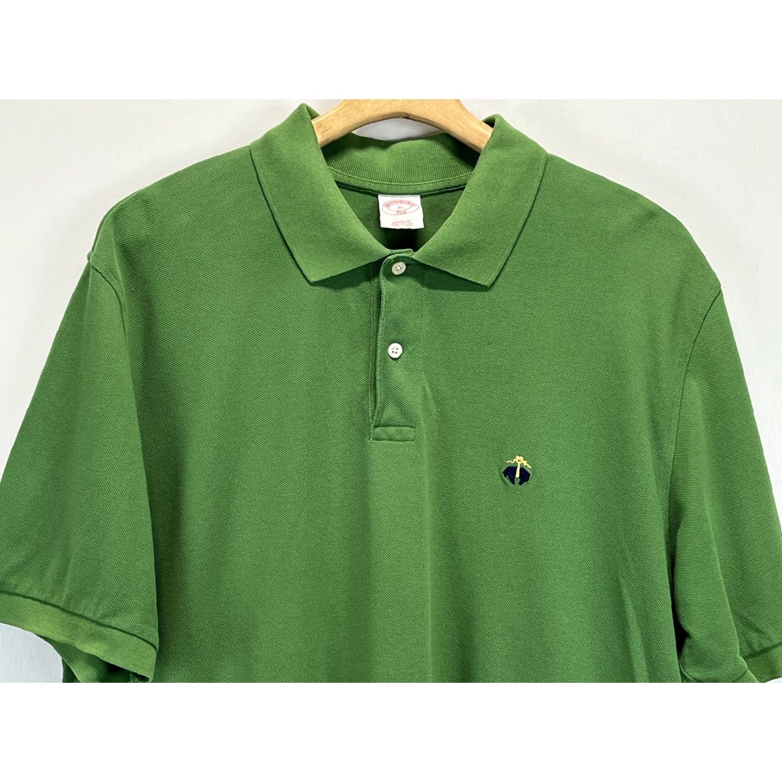 Brooks Brothers VINTAGE Brooks Brothers Polo Shirt Men XL Green Short Sleeve Collared Classic Preppy Style Shirt XL Mens Size US XL / EU 56 / 4 - 2 Thumbnail