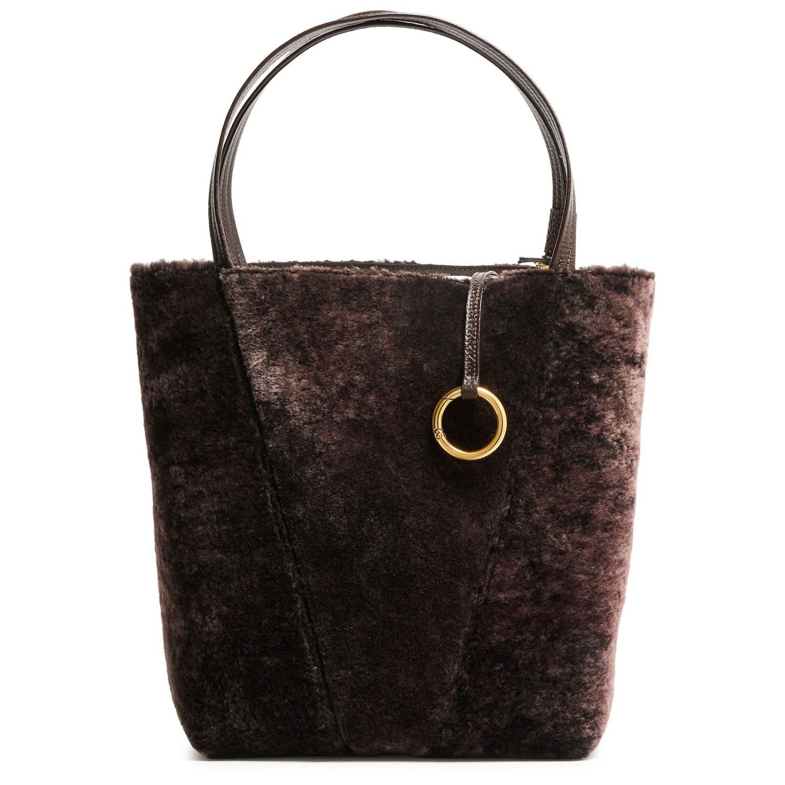 Chloe Chloe Spin Brown Shearling Tote Bag New & Authentic Size ONE SIZE - 3 Thumbnail