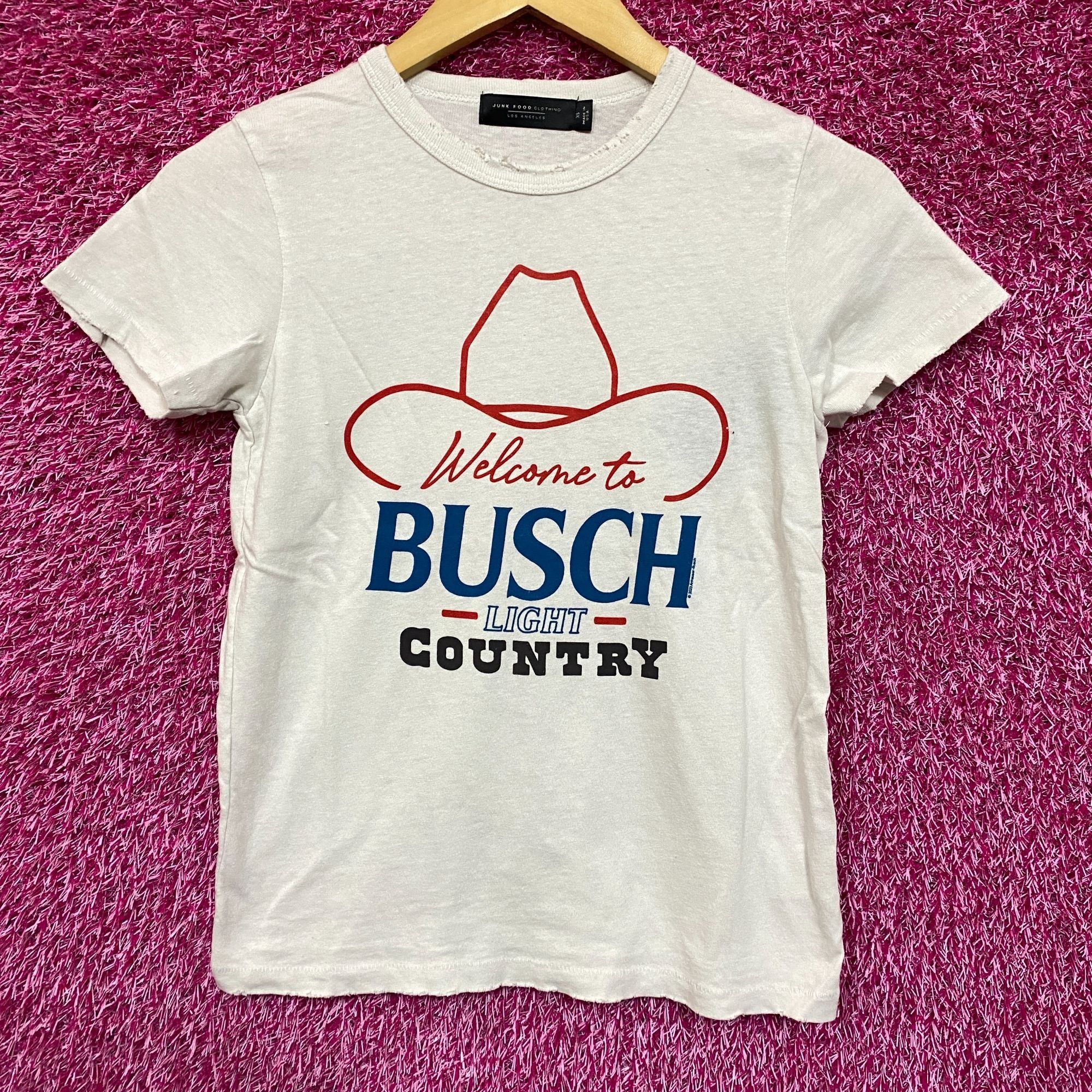 Junk Food Welcome To Busch Light Country Vintage Style T-Shirt Extra S Size US XS / EU 42 / 0 - 1 Thumbnail