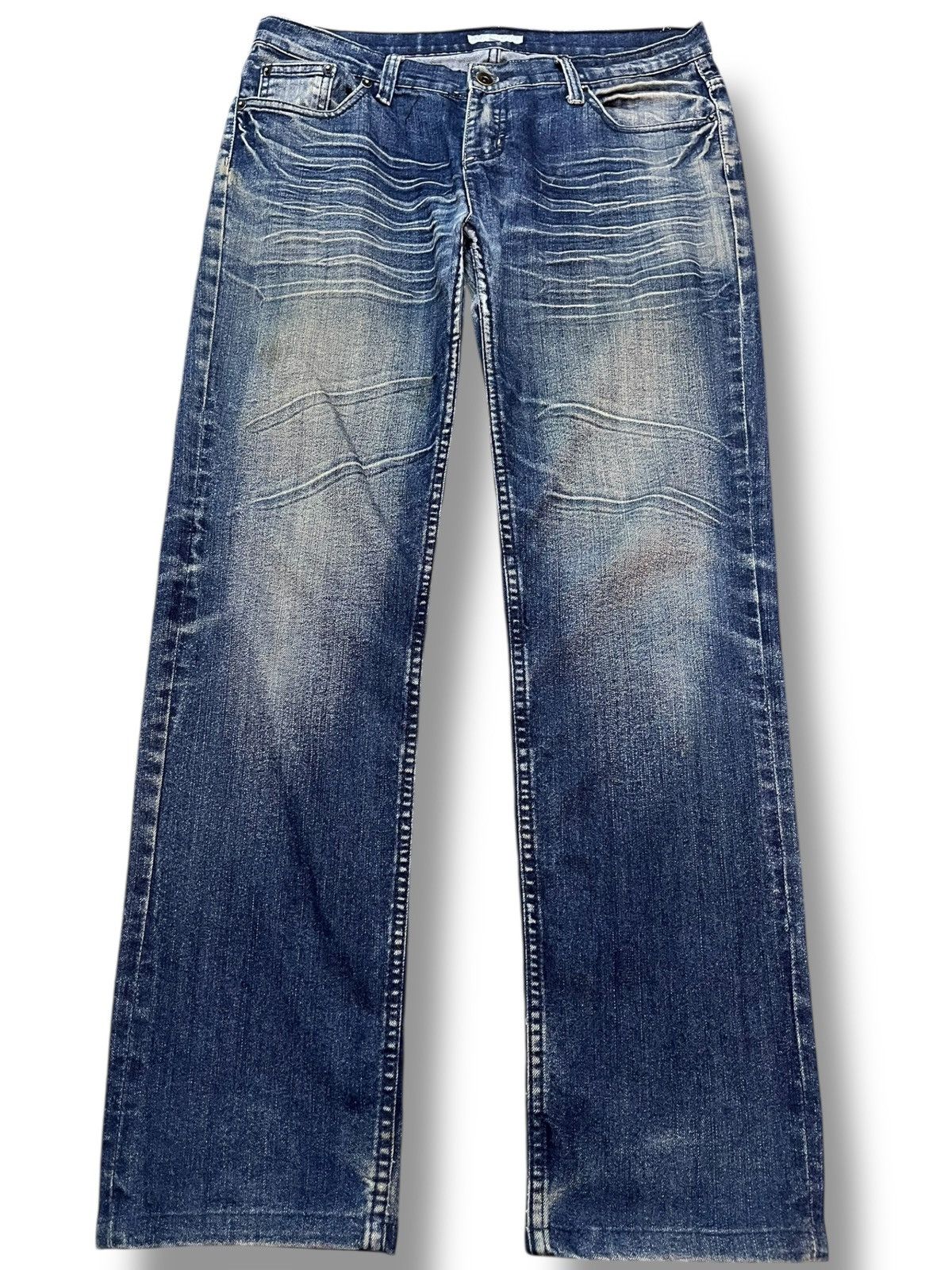 Japanese Brand Vintage Vibgyor Whiskers Denim Size US 31 - 1 Thumbnail